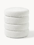 Gallery image 1 - Bouclé Upholstered Stool Alto with Storage Space