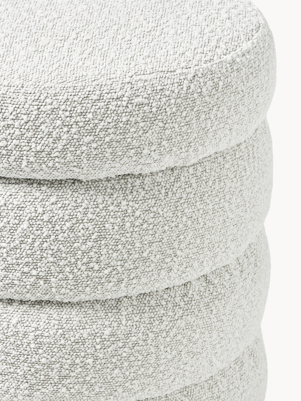 Alto Bouclé Upholstered Stool with Storage Space