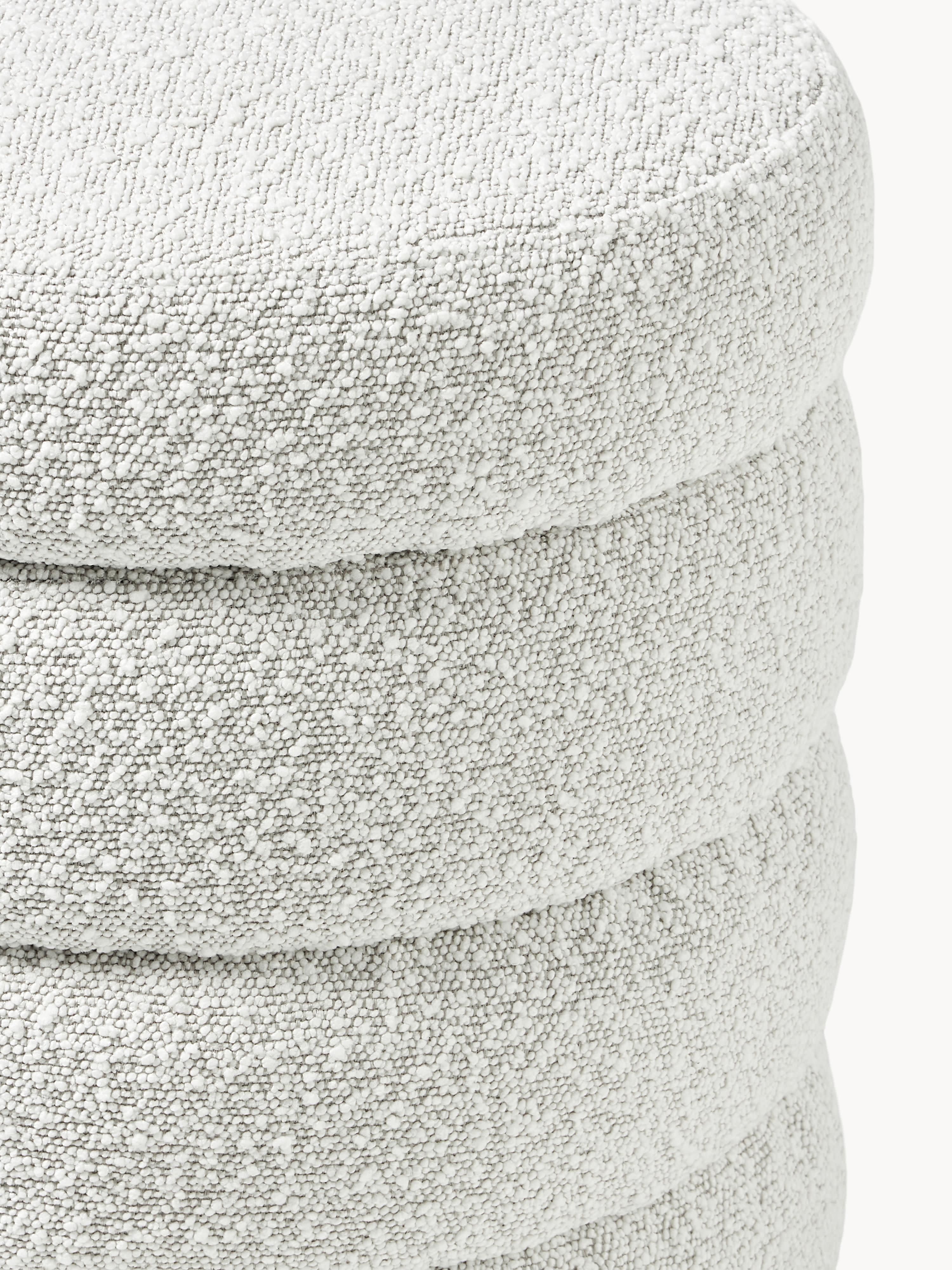 Alto Bouclé Upholstered Stool with Storage Space