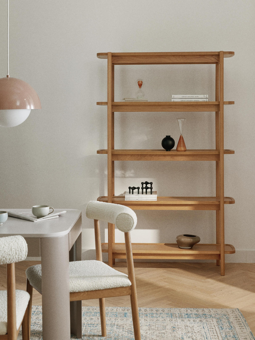 Libby Tall Wooden Shelving Unit