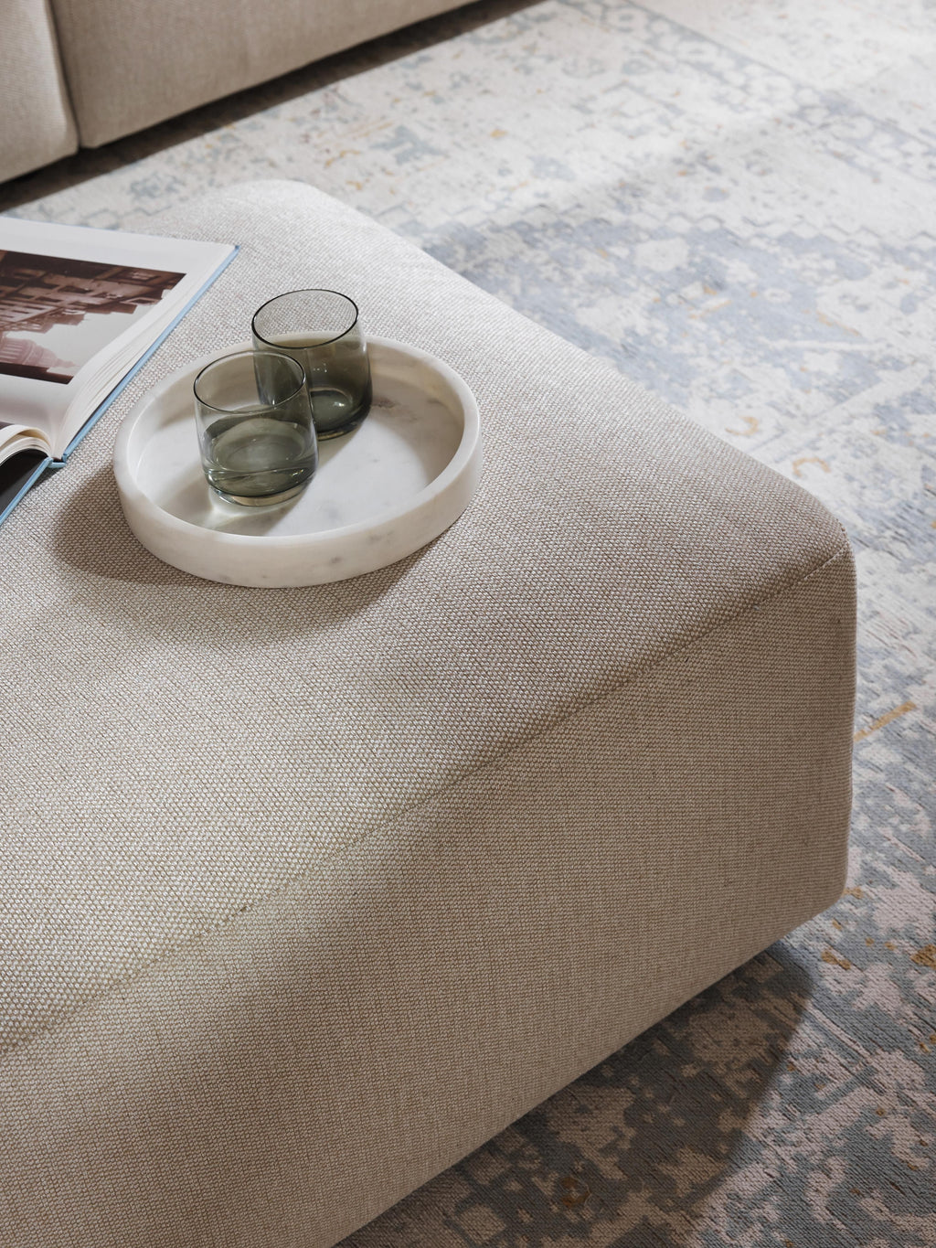 Melva XL Ottoman, W 116 x D 72 cm