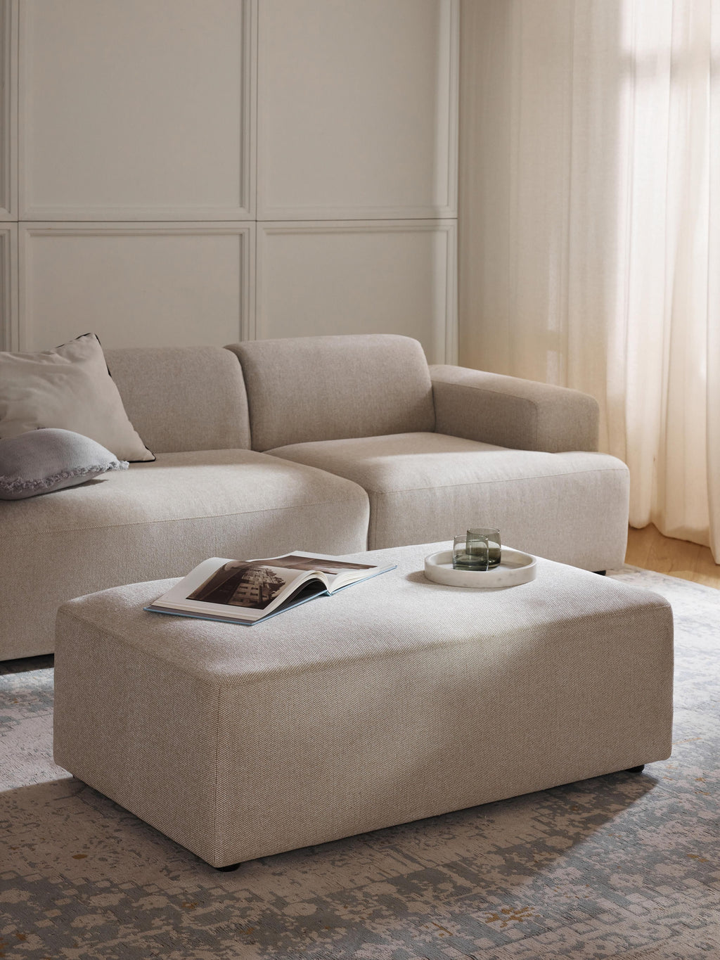 Melva XL Ottoman, W 116 x D 72 cm