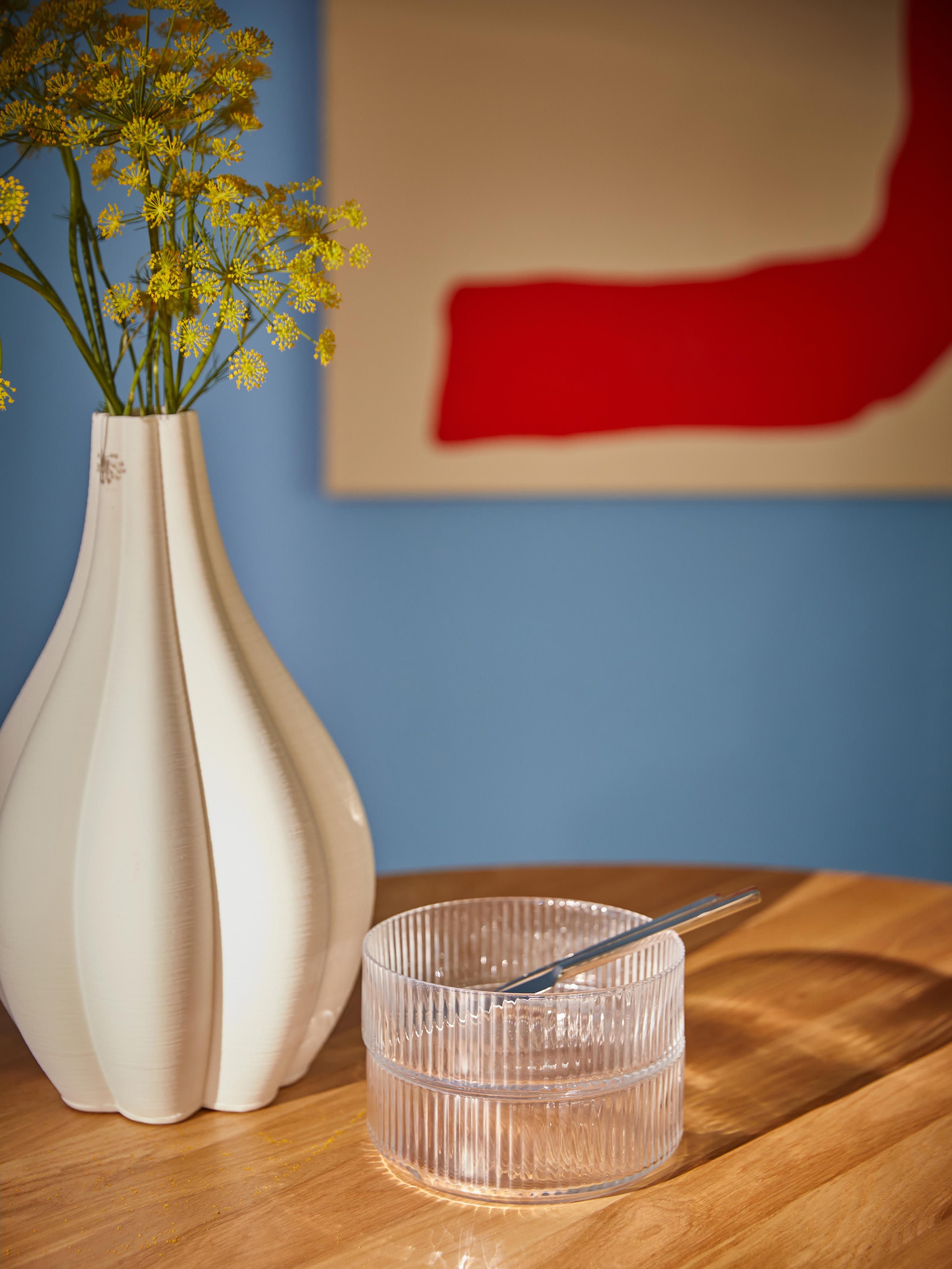 Sonata 3D Printed Porcelain Vase, H 40 cm