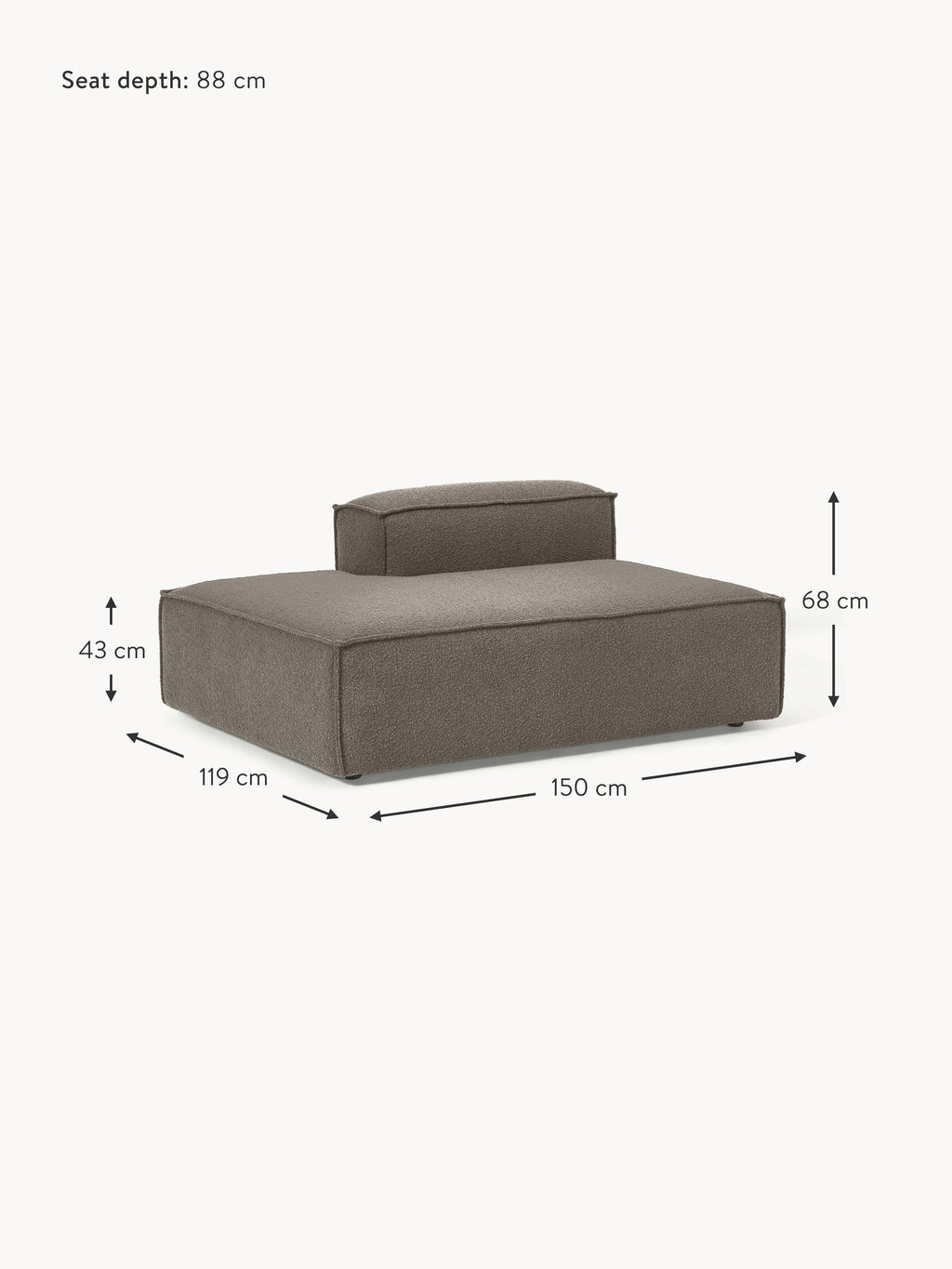 Lennon Bouclé Chaise Module