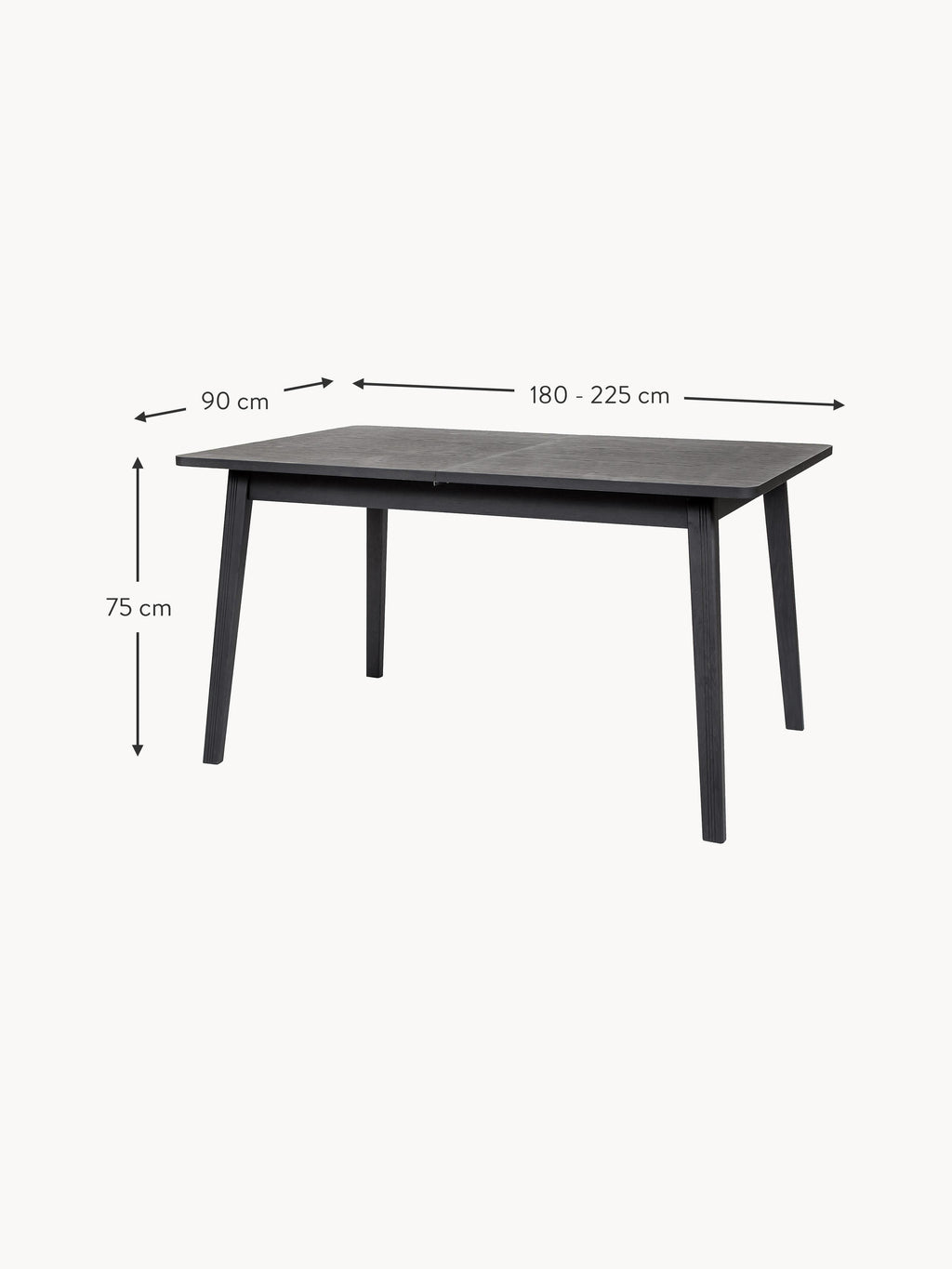 Skagen Extendable Wooden Dining Table, 180 - 225 x 90 cm