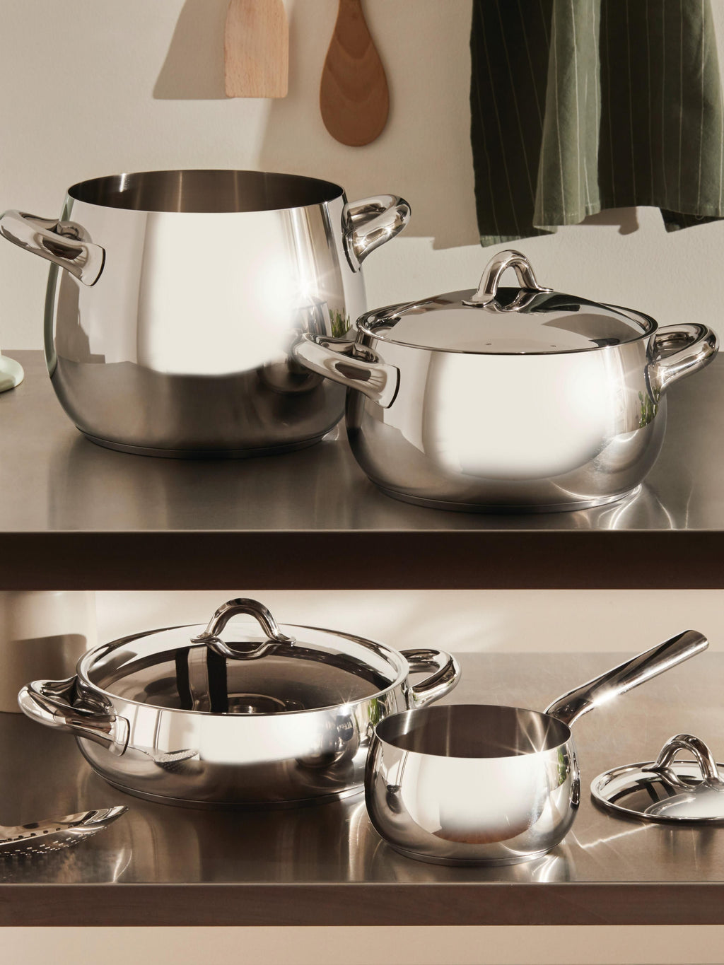 Mami Stainless Steel Pots, Set of 7