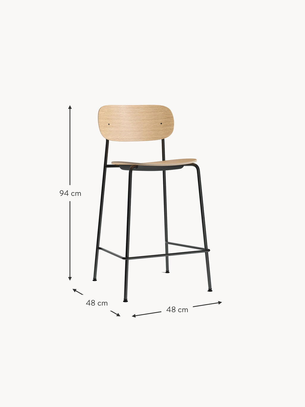 Co Metal and Wood Counter Chair