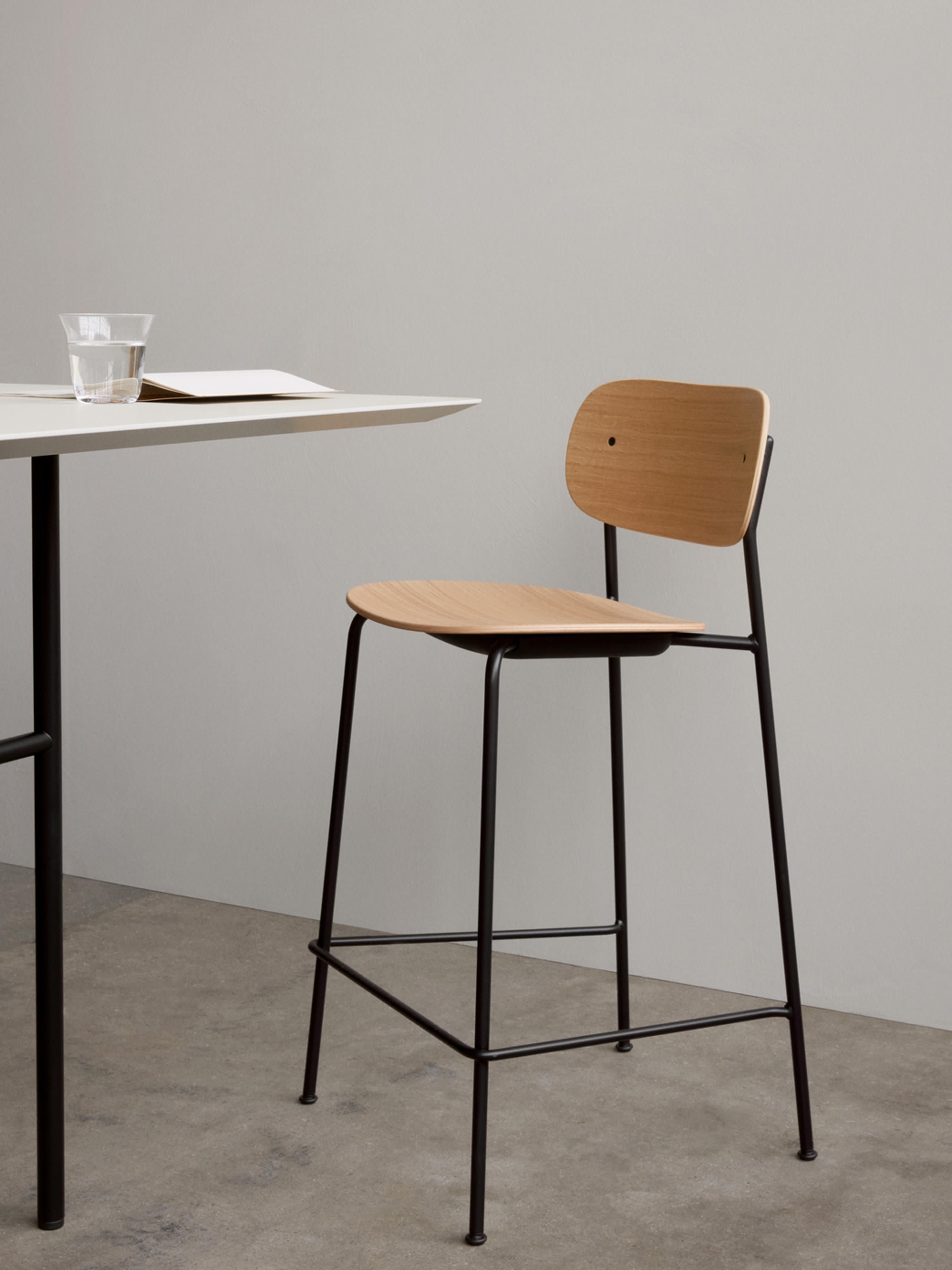 Co Metal and Wood Counter Chair