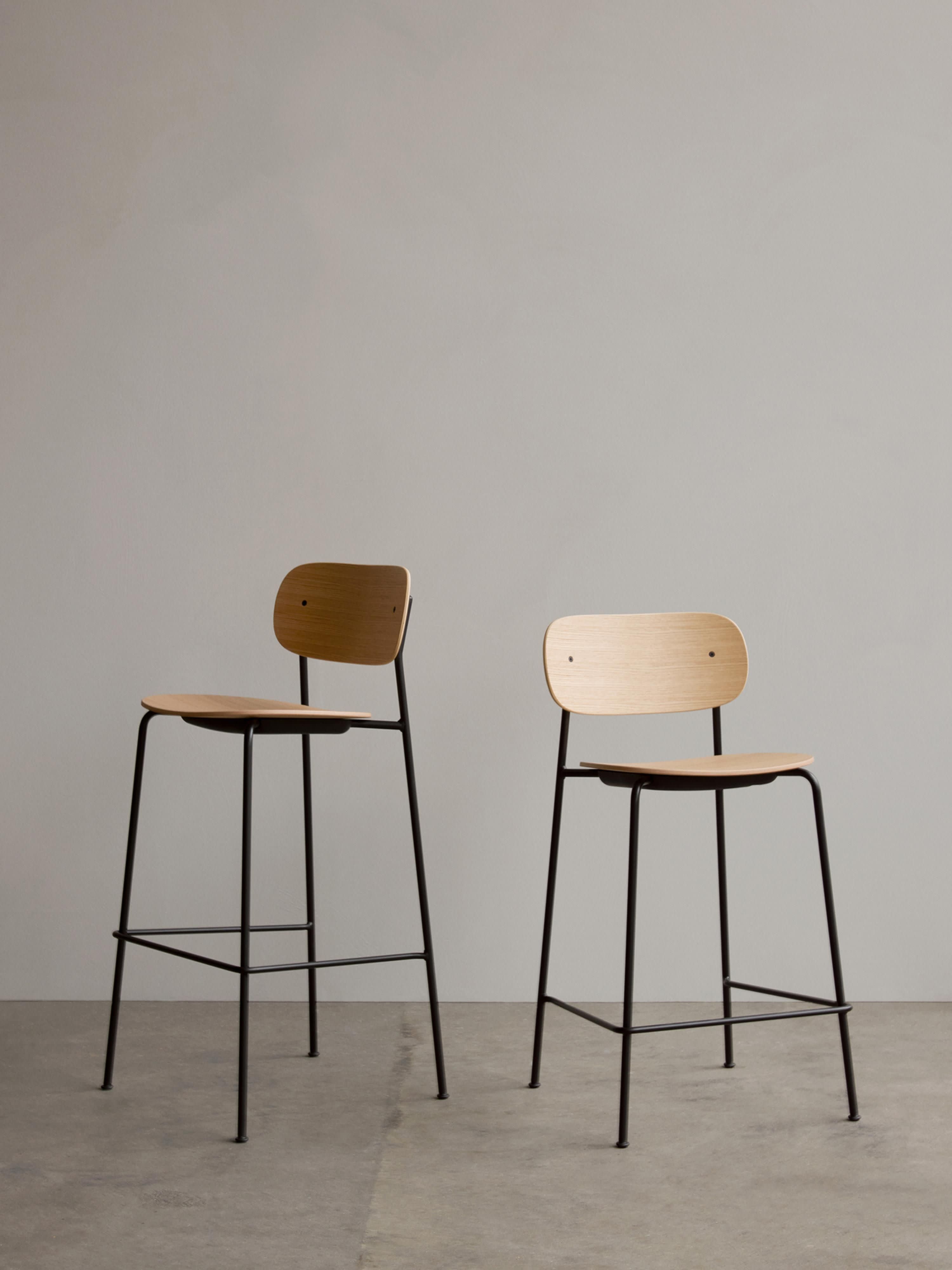 Co Metal and Wood Counter Chair