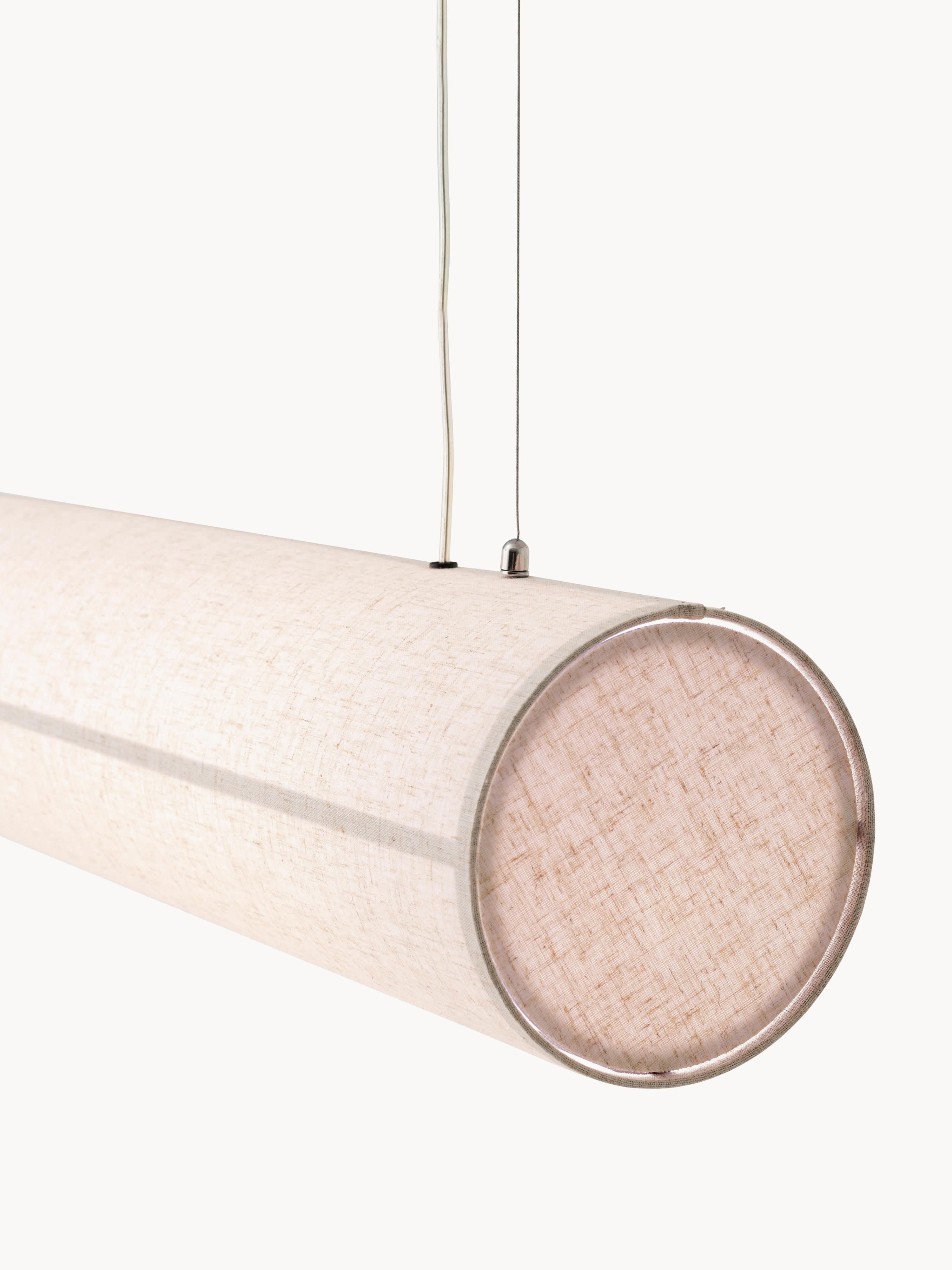 Hashira Large Dimmable Linen LED Pendant Light
