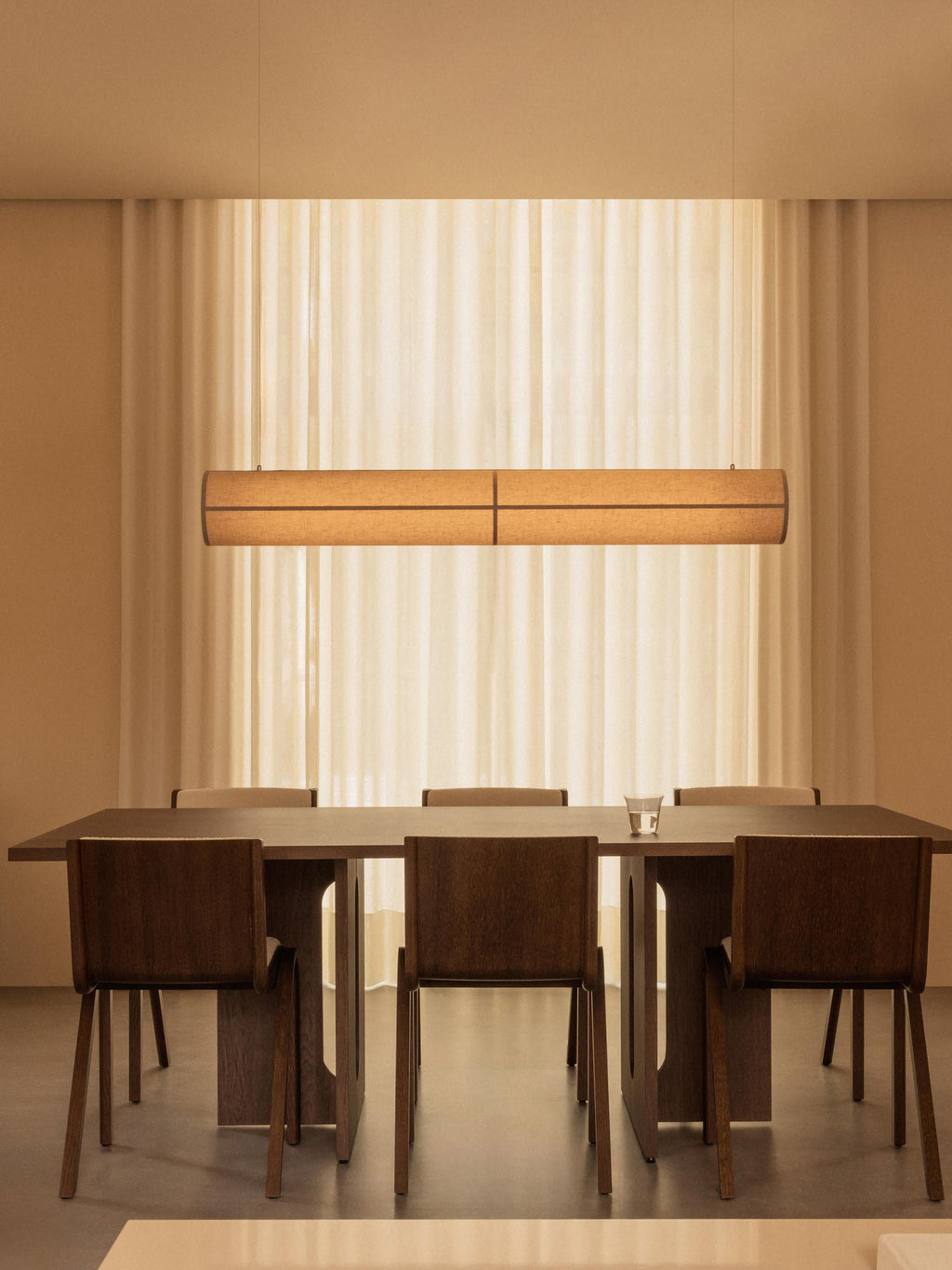 Hashira Large Dimmable Linen LED Pendant Light