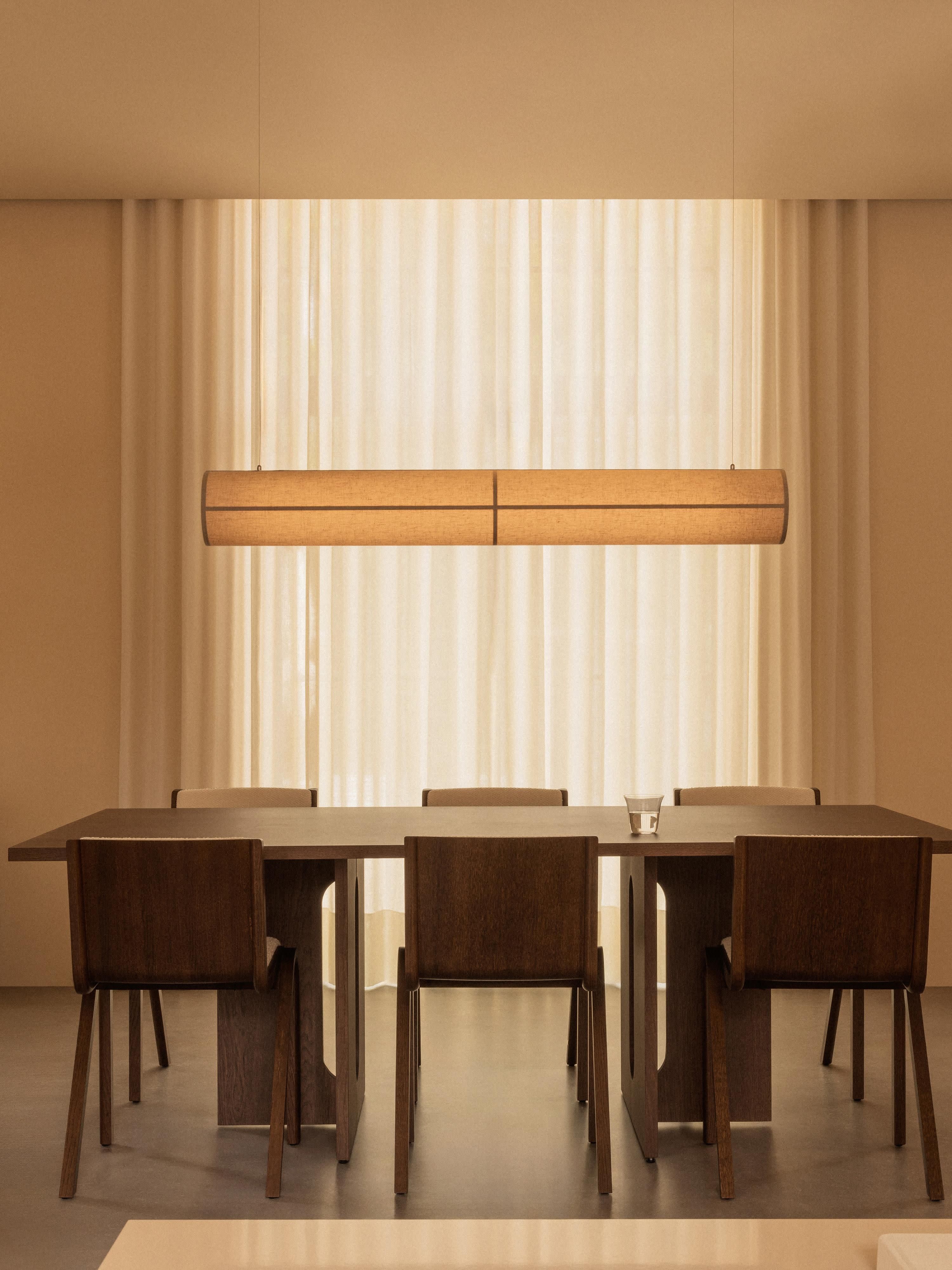 Hashira Large Dimmable Linen LED Pendant Light