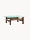 Gallery image 1 - Oak Wood Coffee Table Brasilia with Glass Top