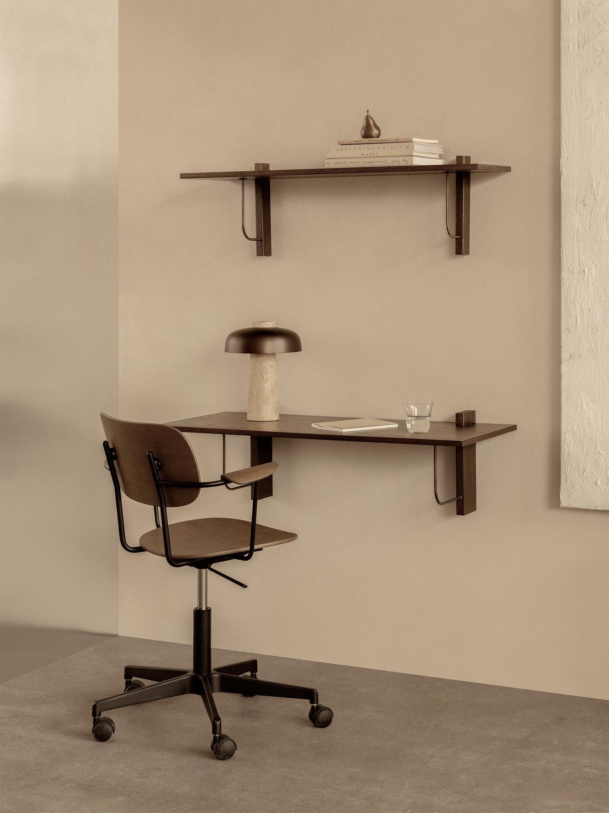 Corbel Oak Wood Wall Desk
