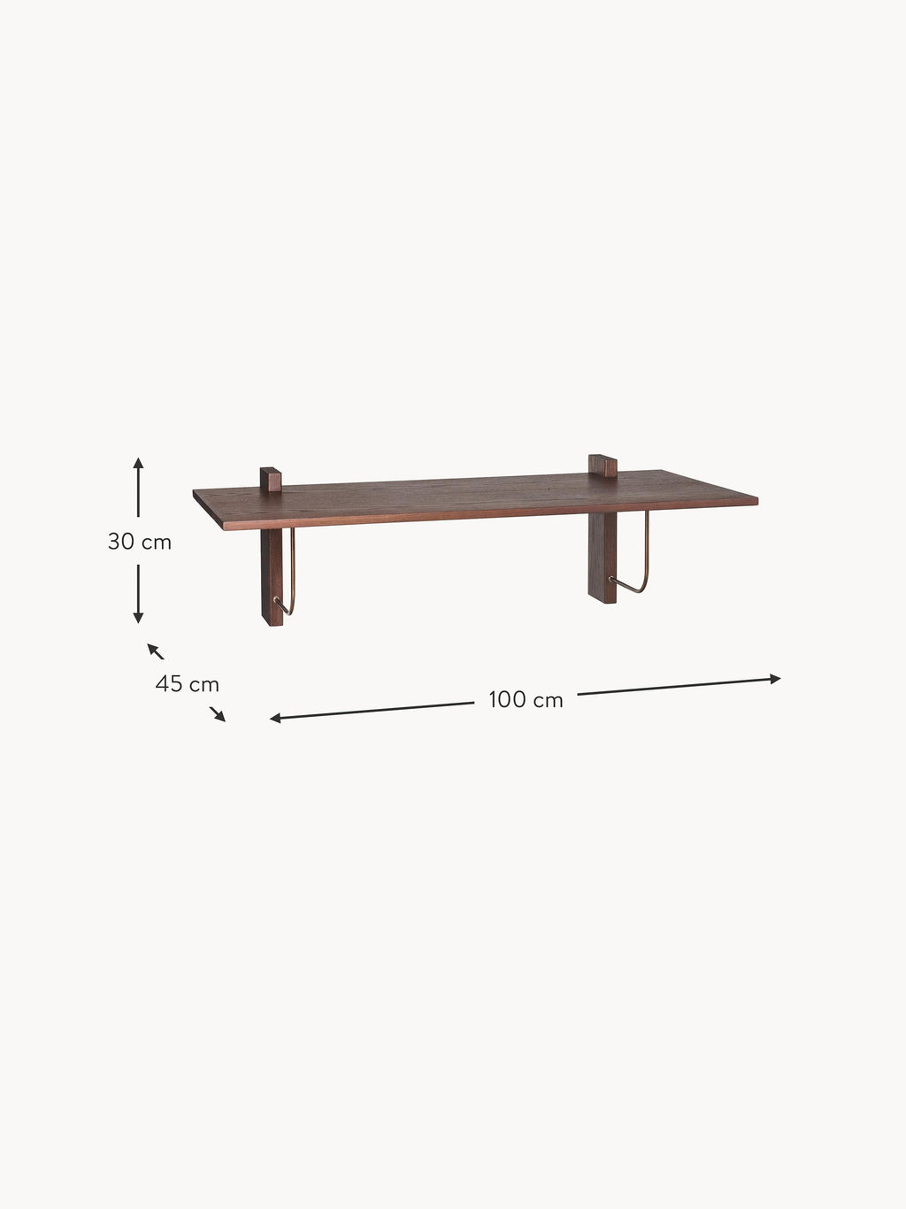 Corbel Oak Wood Wall Desk