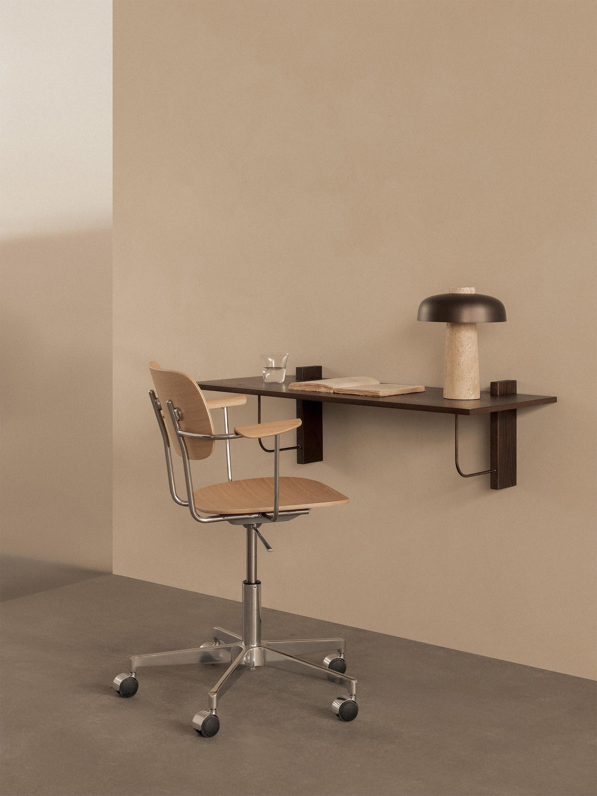 Corbel Oak Wood Wall Desk