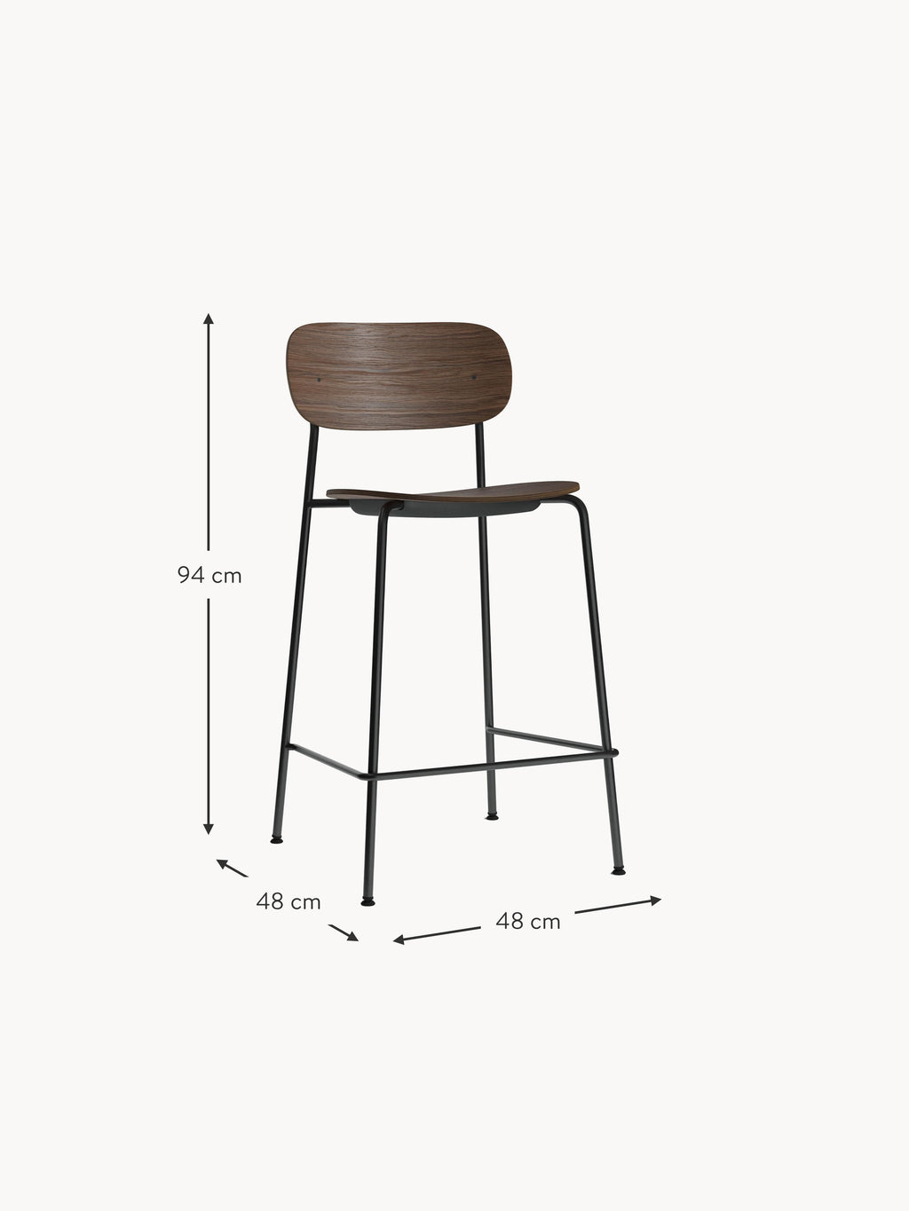 Co Metal and Wood Counter Chair