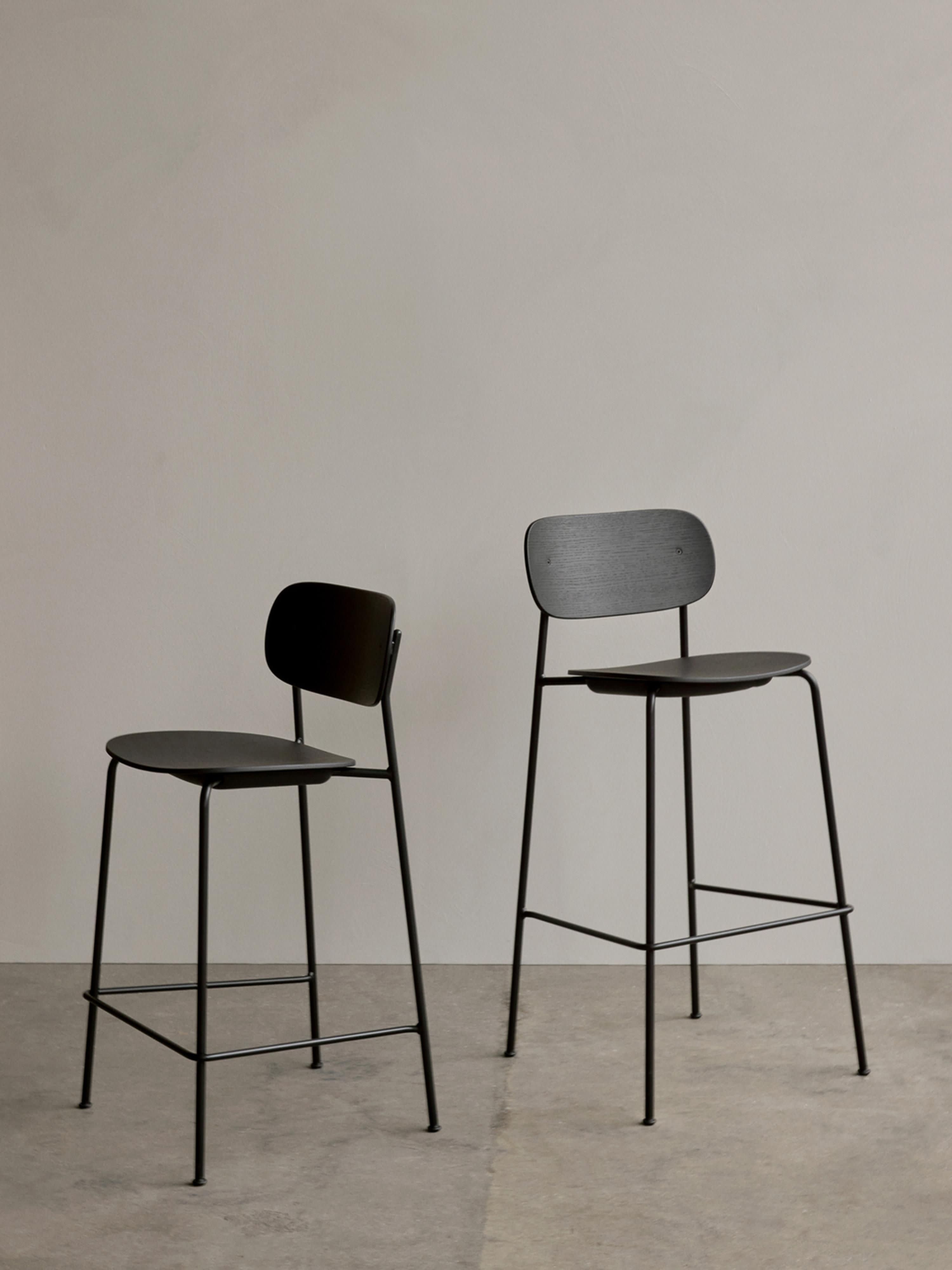 Co Metal and Wood Counter Chair