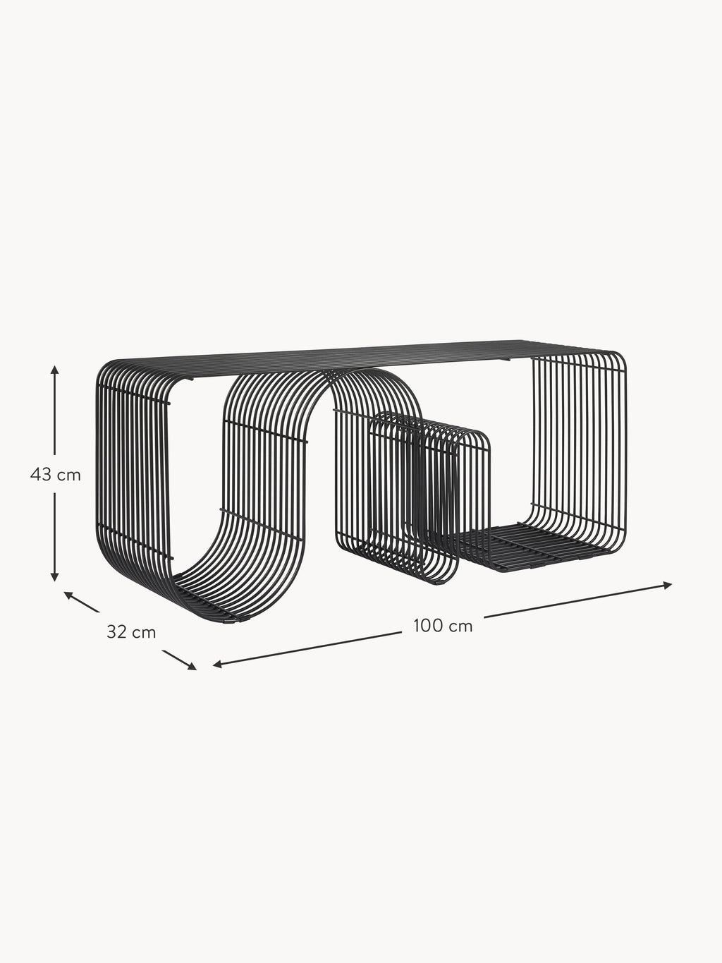 Curva Metal Bench
