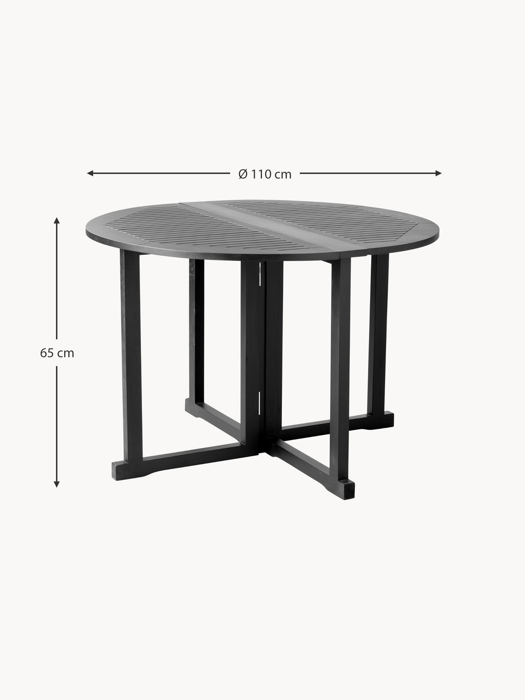 Butterfly Round Folding Garden Table, Ø 110 cm