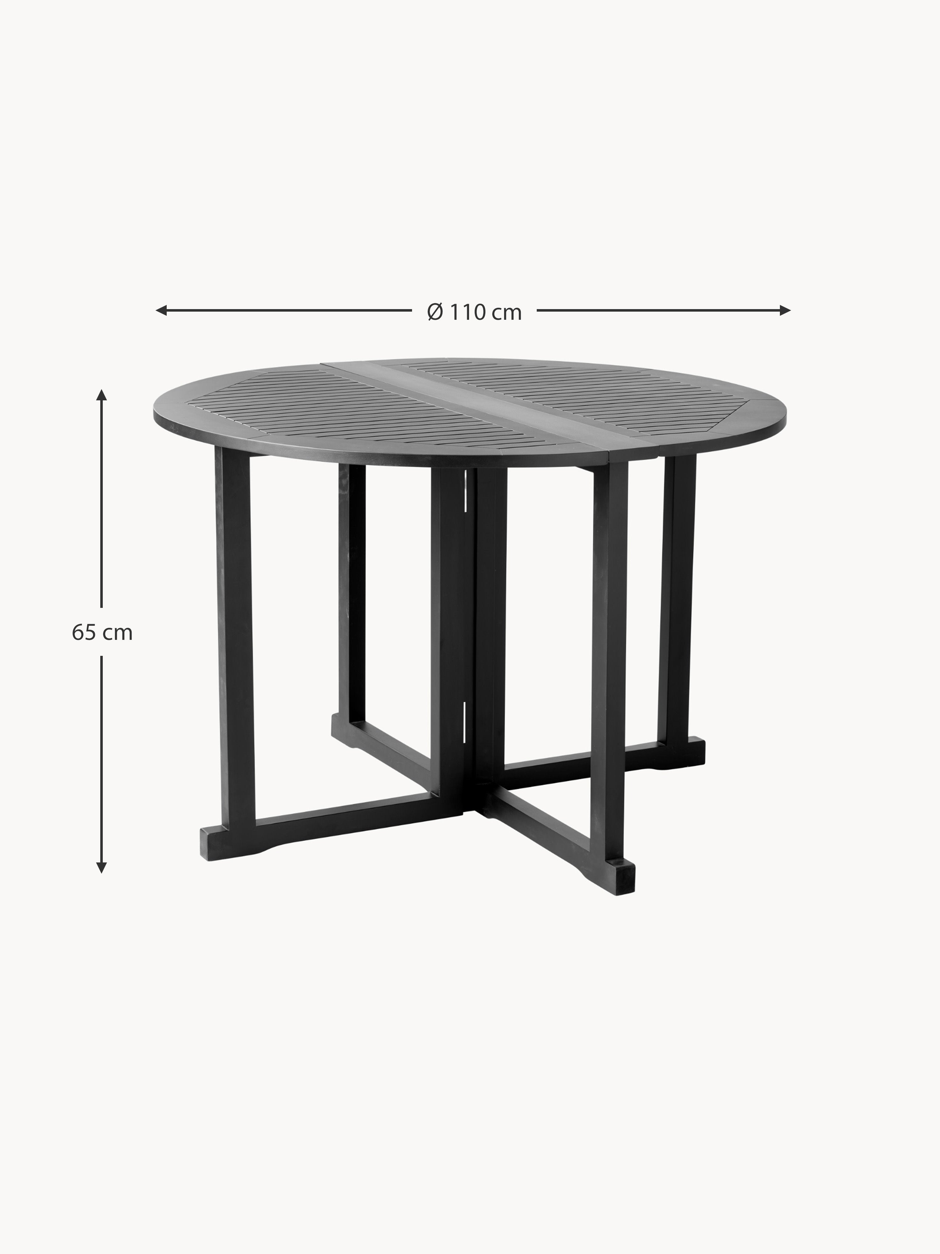 Butterfly Round Folding Garden Table, Ø 110 cm