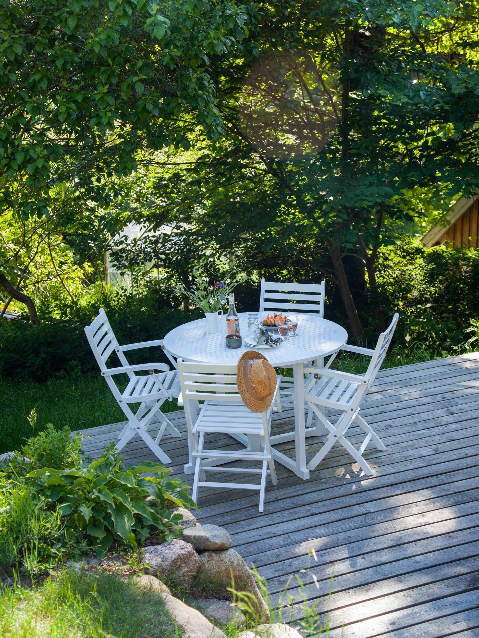 Butterfly Round Folding Garden Table