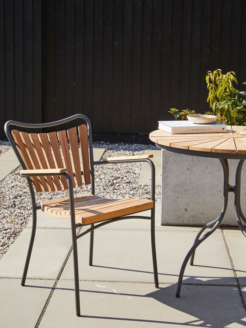Ellen Teak Wood Garden Chairs, Set of 2