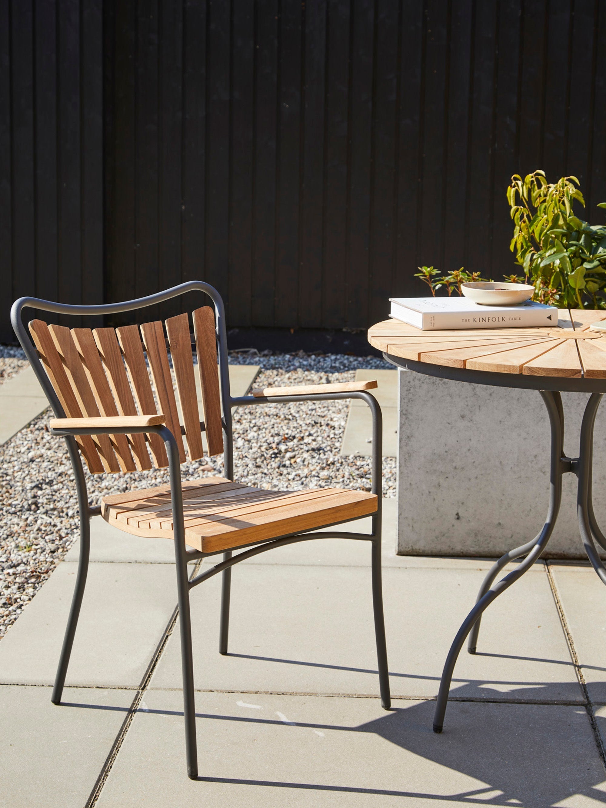 Ellen Teak Wood Garden Chairs, Set of 2
