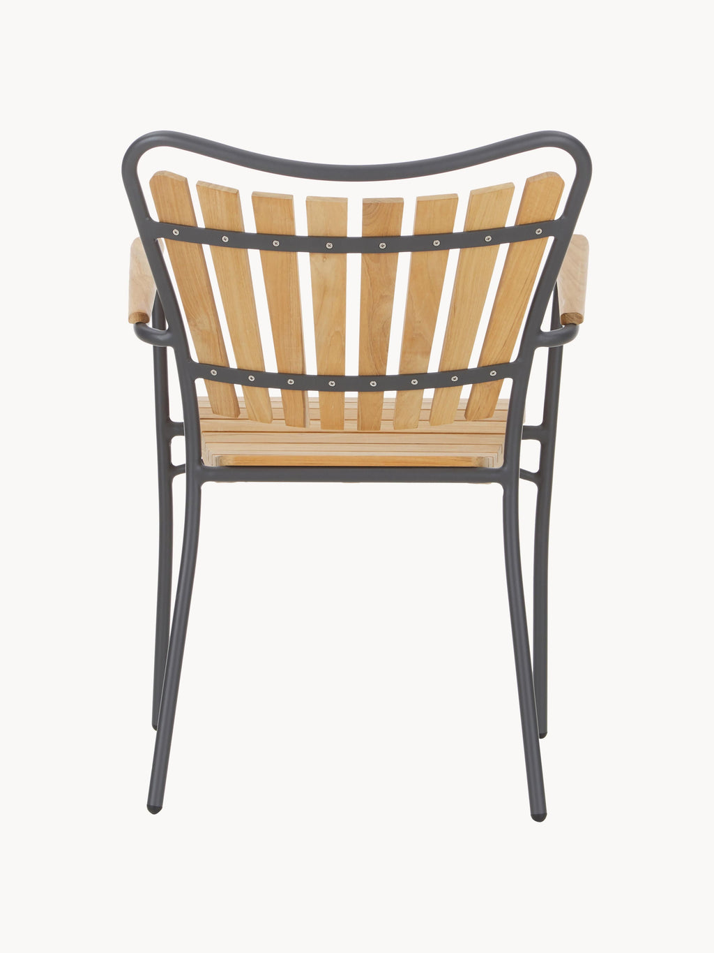 Ellen Teak Wood Garden Chairs, Set of 2