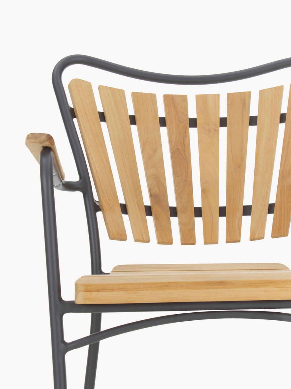 Ellen Teak Wood Garden Chairs, Set of 2