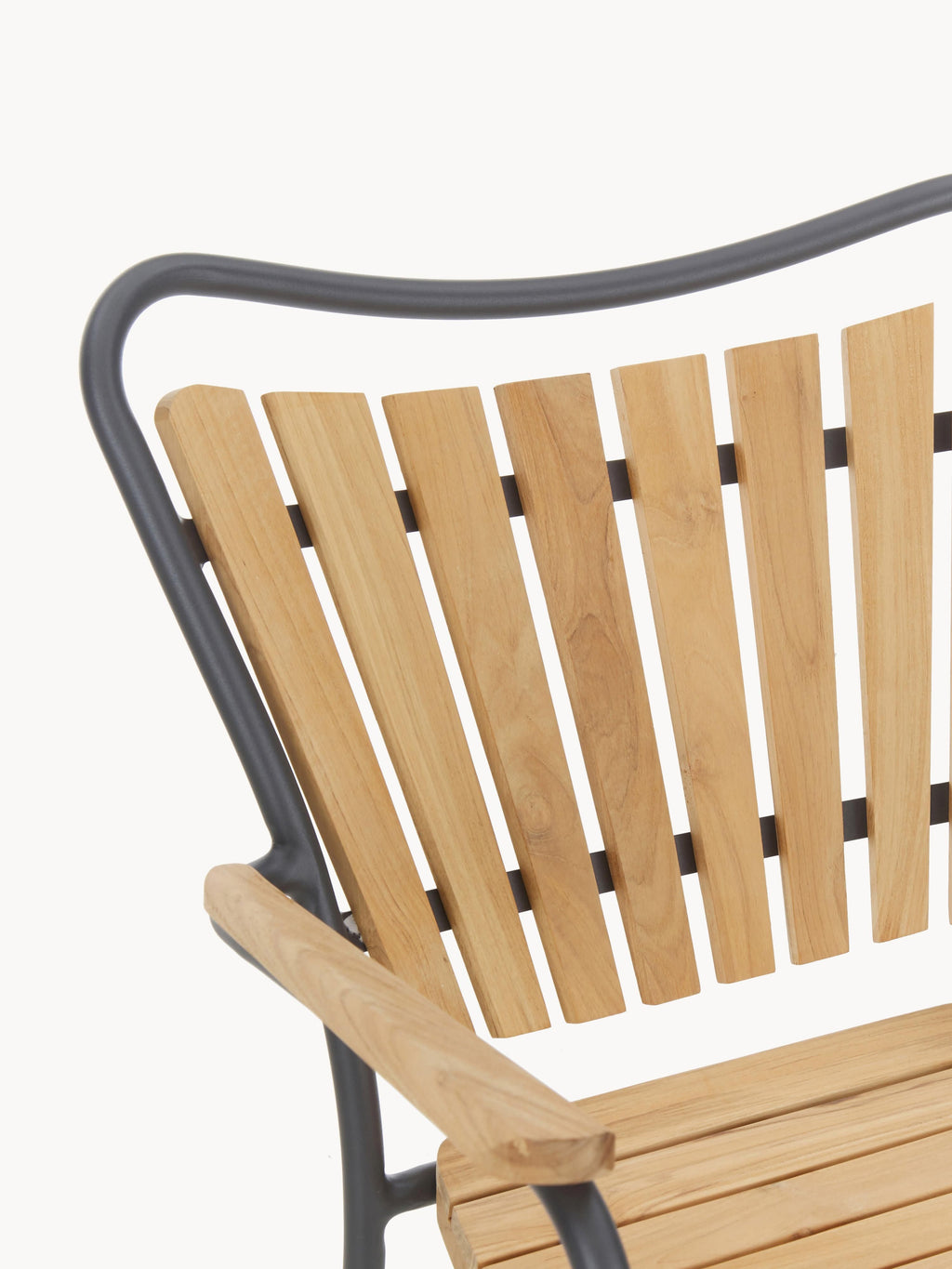 Ellen Teak Wood Garden Chairs, Set of 2