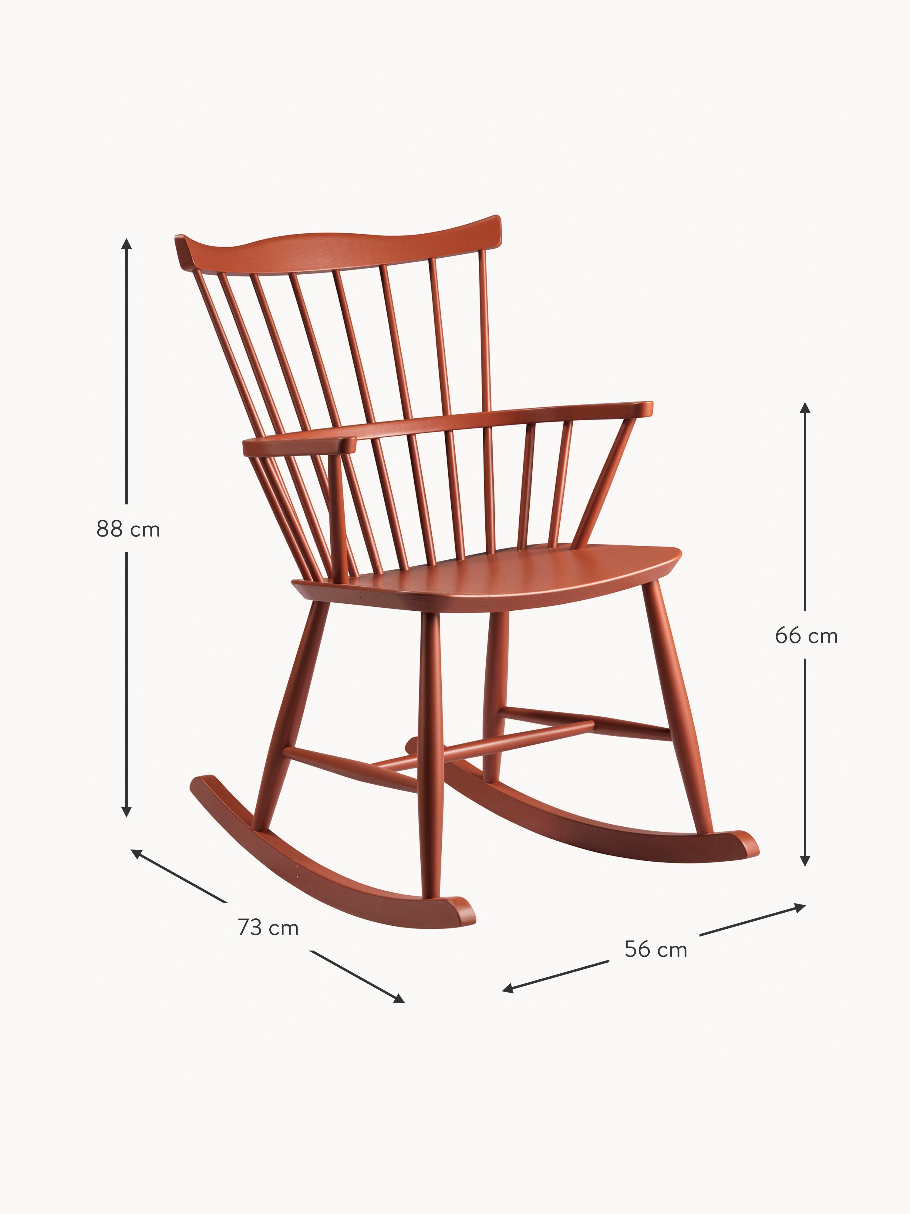 J52G Handmade Beech Wood Rocking Chair