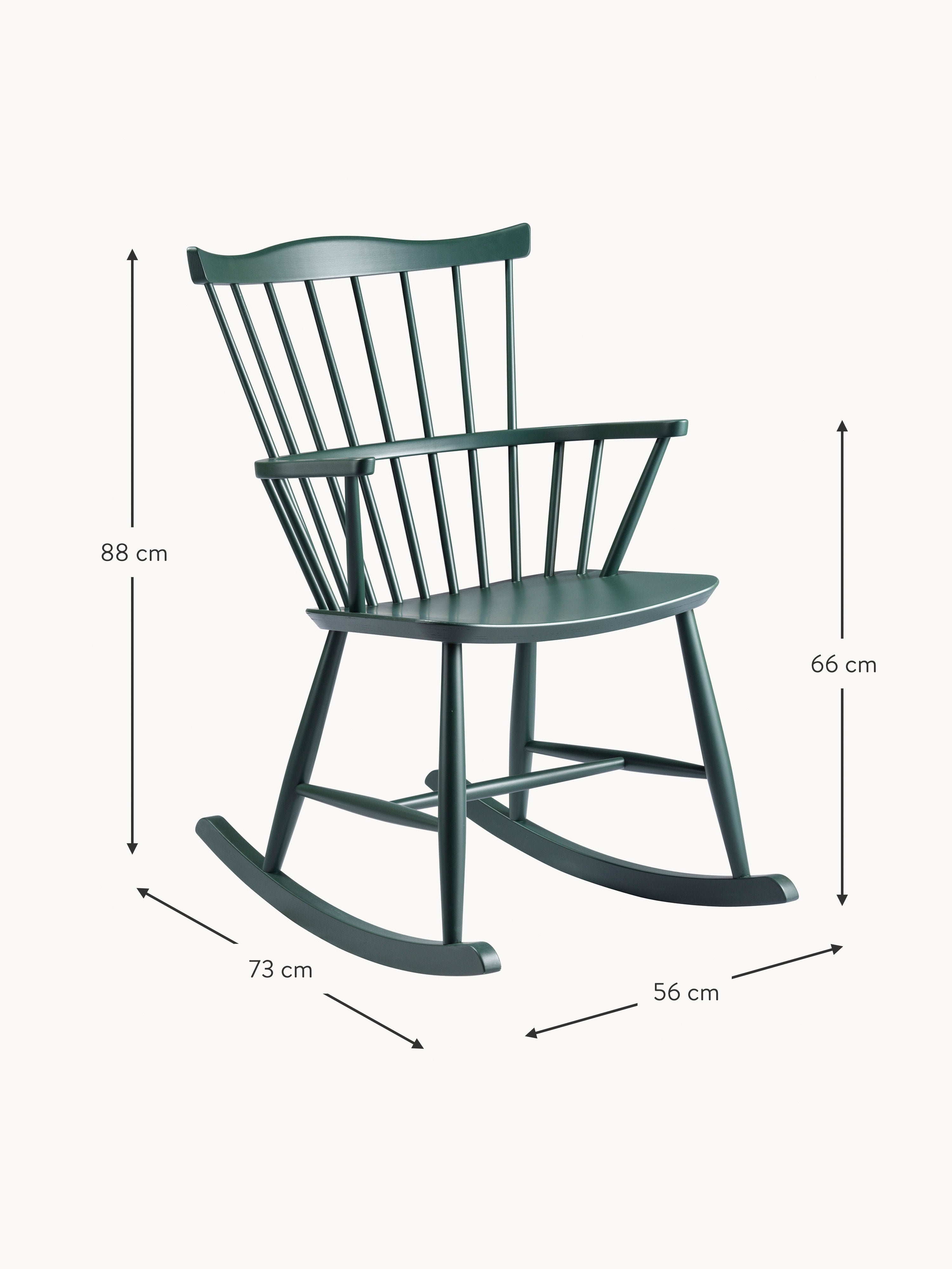 J52G Handmade Beech Wood Rocking Chair