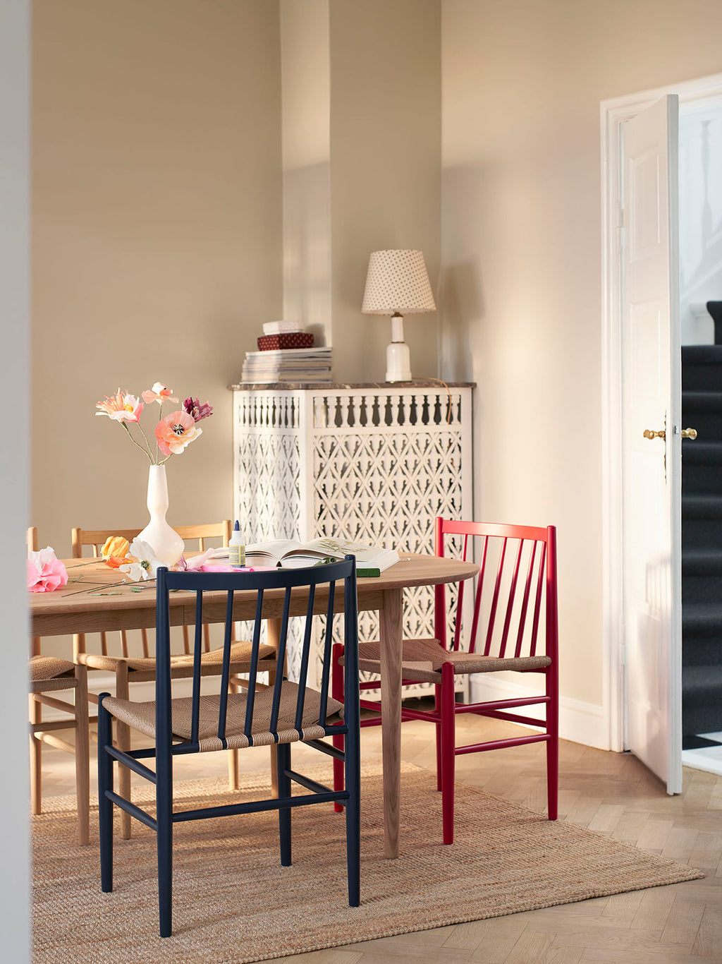 J80 Handwoven Beech Wood Dining Chair
