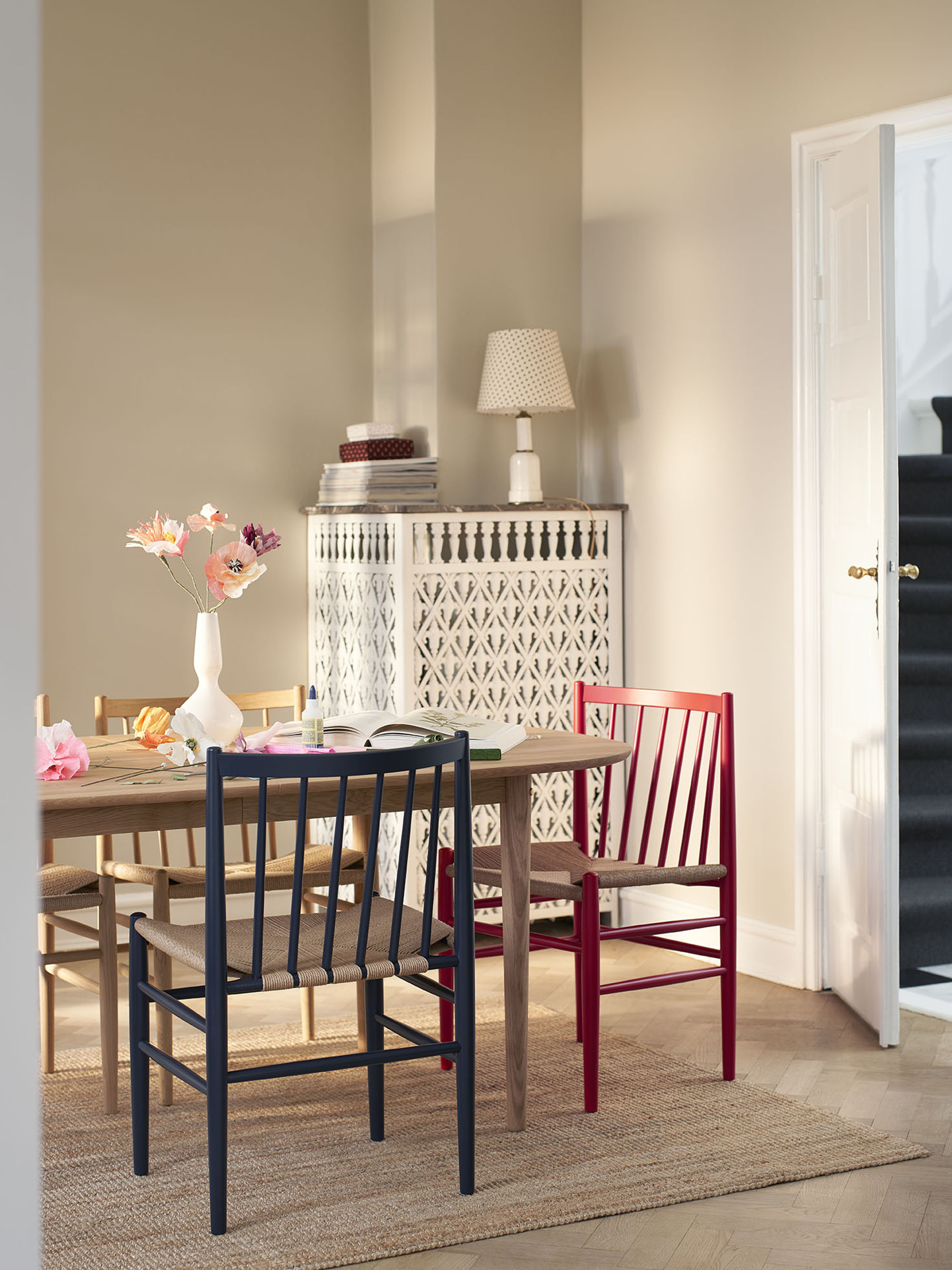 J80 Handwoven Beech Wood Dining Chair