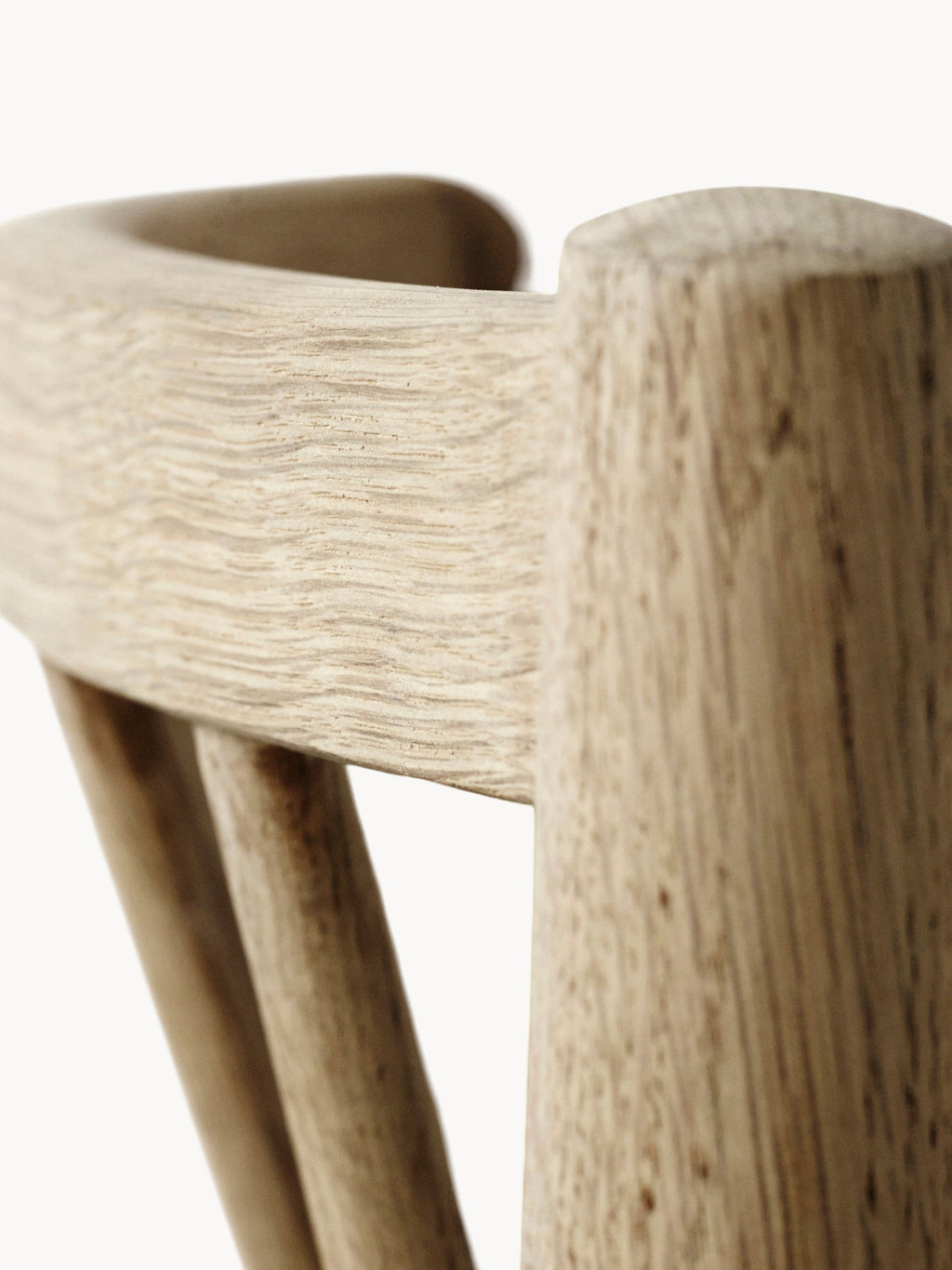Handwoven Oak Wood Dining Chair J81 with Armrests