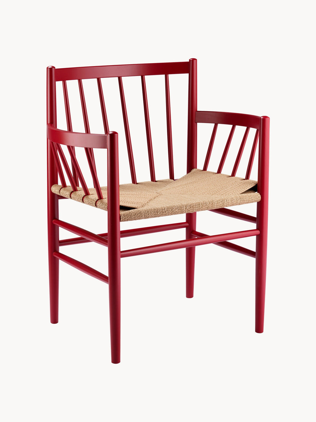 Gallery image 1 - Handwoven Beech Wood Dining Chair J81 with Armrests
