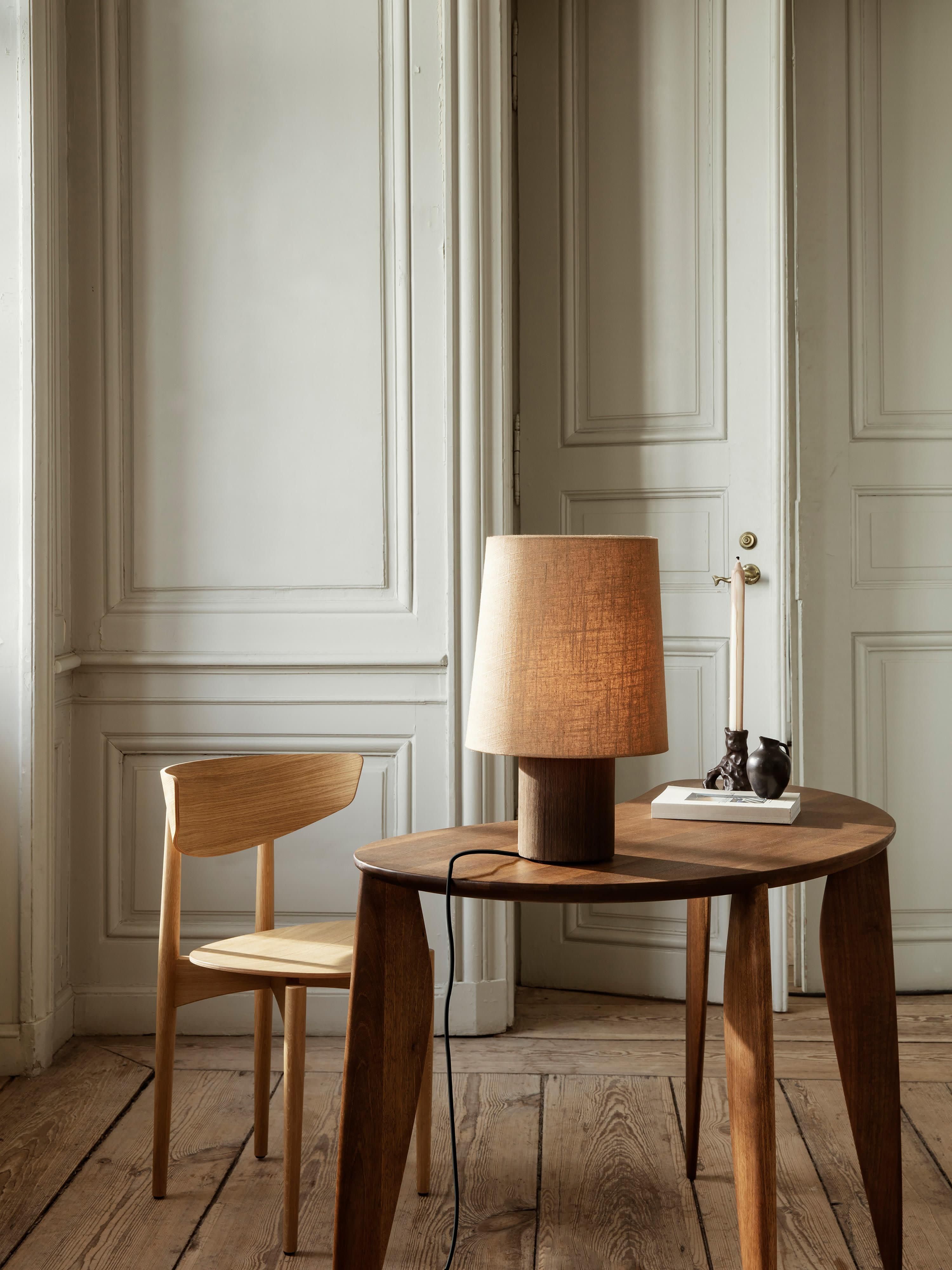 Feve Walnut Wood Desk in Organic Shape