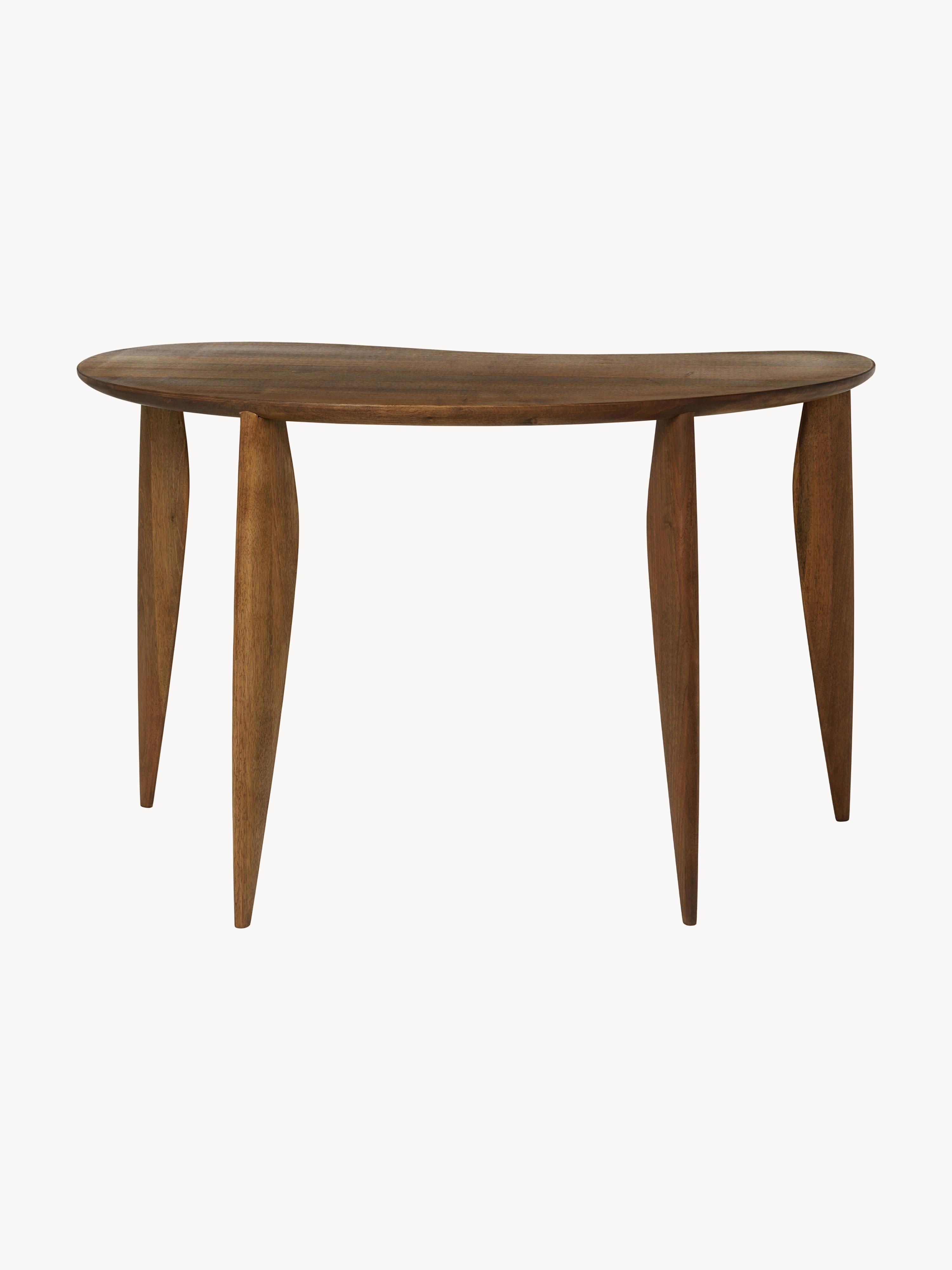 Feve Walnut Wood Desk in Organic Shape