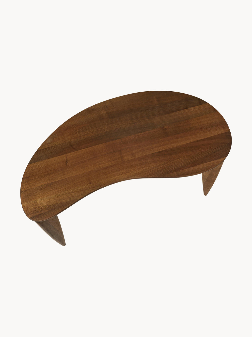 Feve Walnut Wood Desk in Organic Shape
