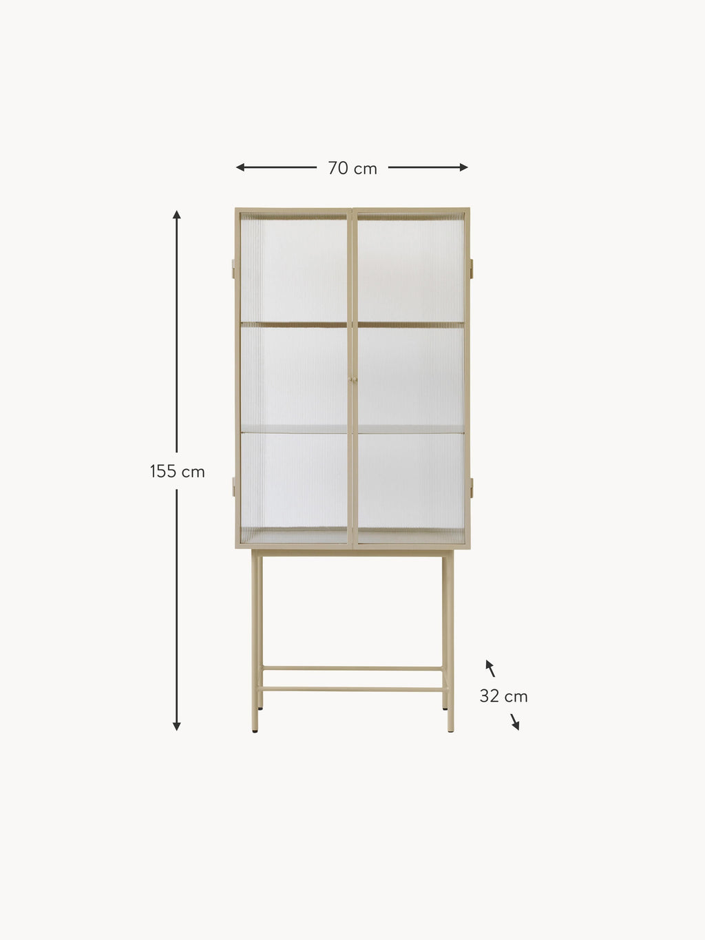 Haze Display Cabinet with Glass Doors
