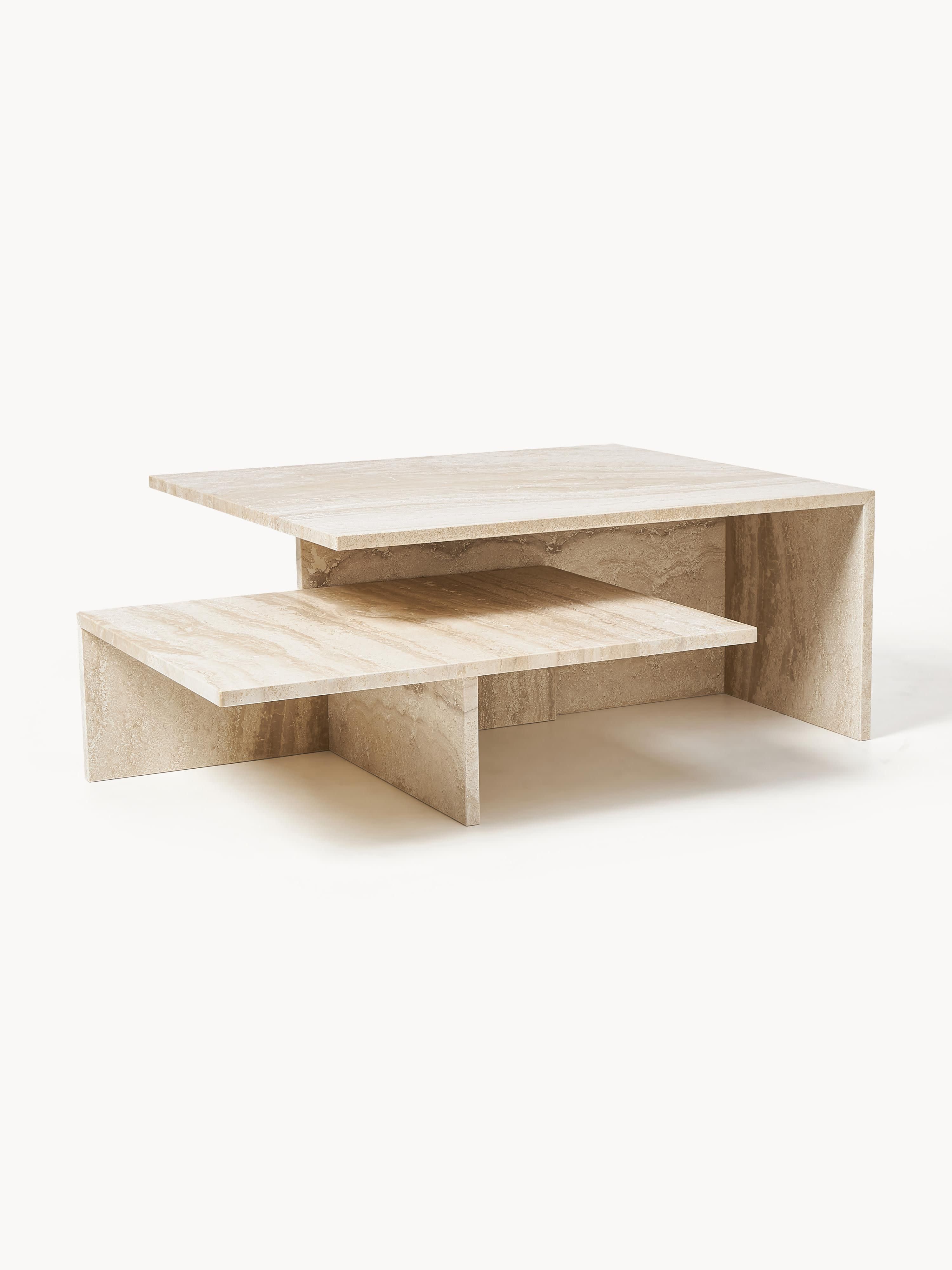 Gallery image 1 - Travertine Coffee Tables Distinct Grande Duo, Set of 2