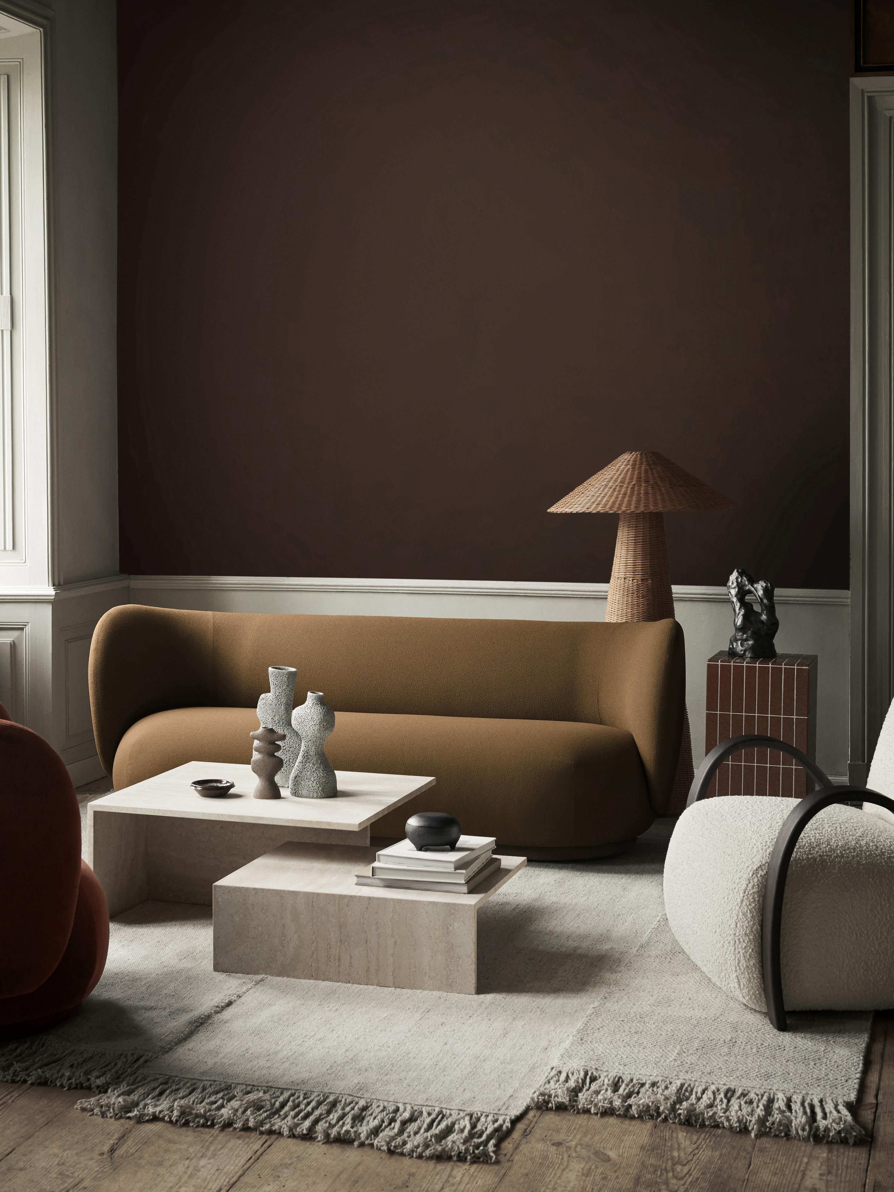 Duo Travertine Coffee Tables Distinct Grande, Set of 2