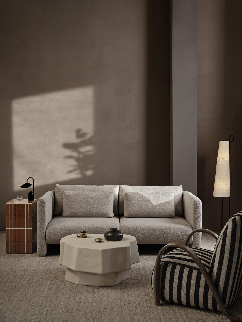 Staffa Organic Shape Concrete Coffee Table