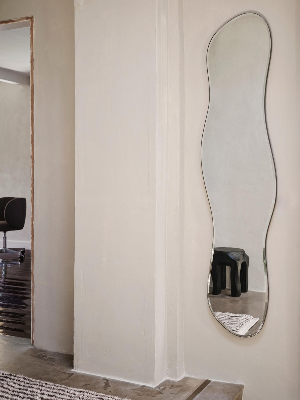Pond Full-Length Wall Mirror in an Organic Shape