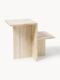 Gallery image 1 - Travertine Side Table Distinct with Two Table Tops