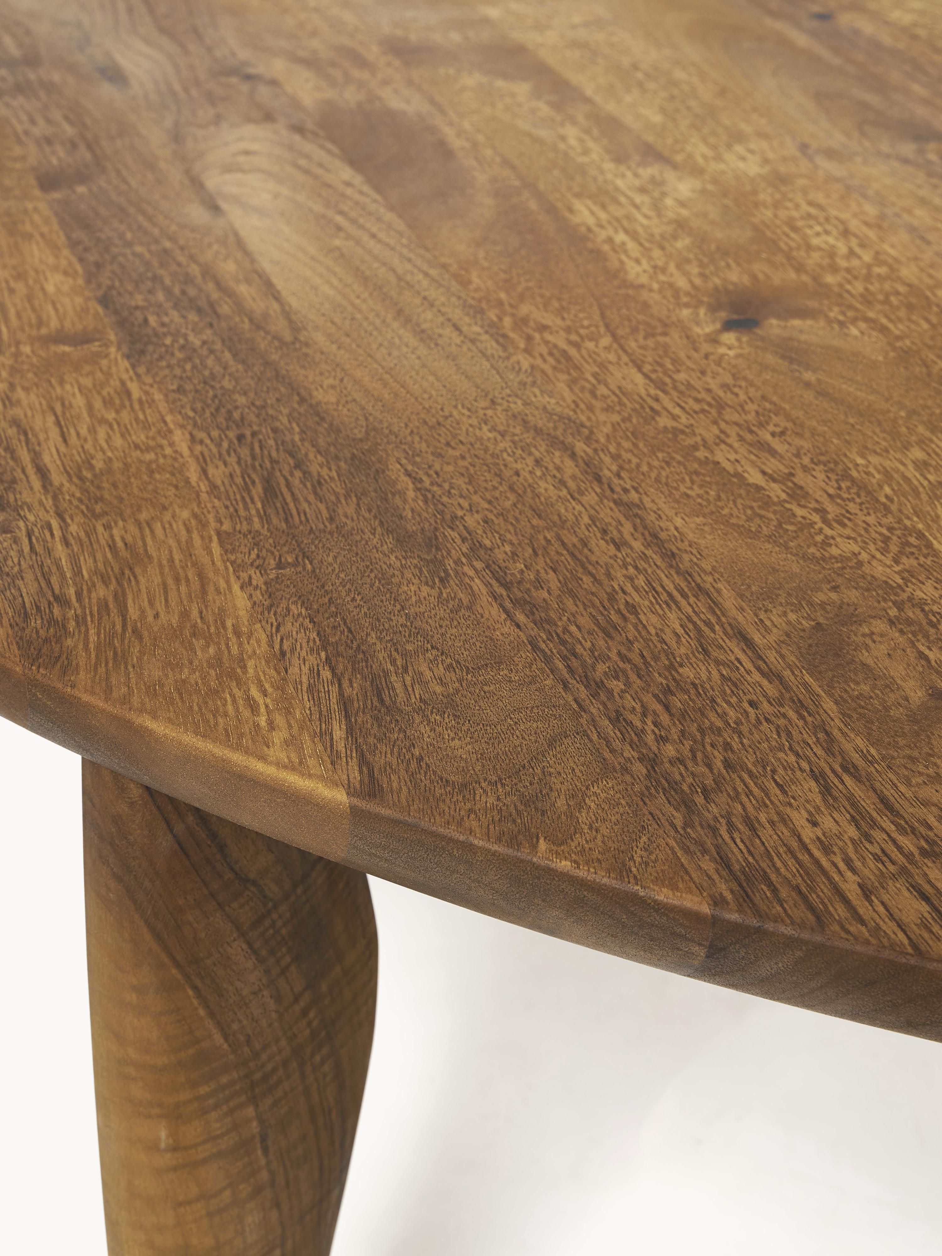 Feve Walnut Wood Coffee Table in Organic Shape