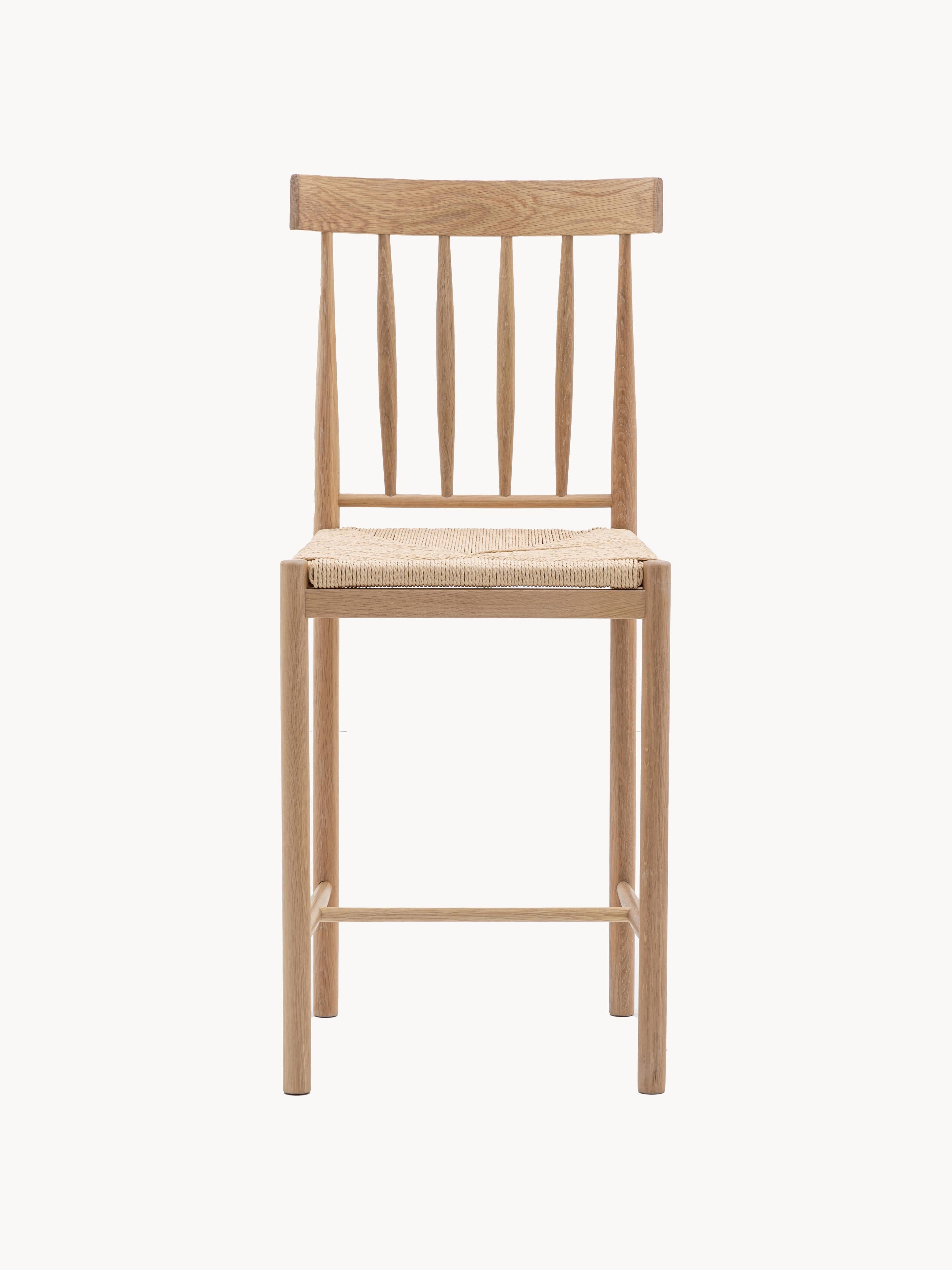 Gallery image 1 - Handmade Oak Wood Counter Chairs Eton, Set of 2