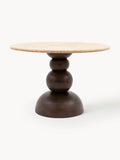 Gallery image 1 - Round Dining Table Sculpt with Travertine Table Top, Ø 110 cm