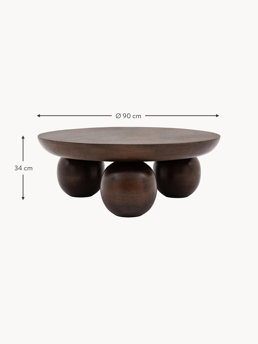 Sculpt Round Mango Wood Coffee Table